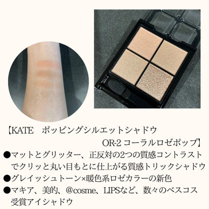 ケイト ポッピングシルエットシャドウ/KATE/アイシャドウパレットを使ったクチコミ(2枚目)