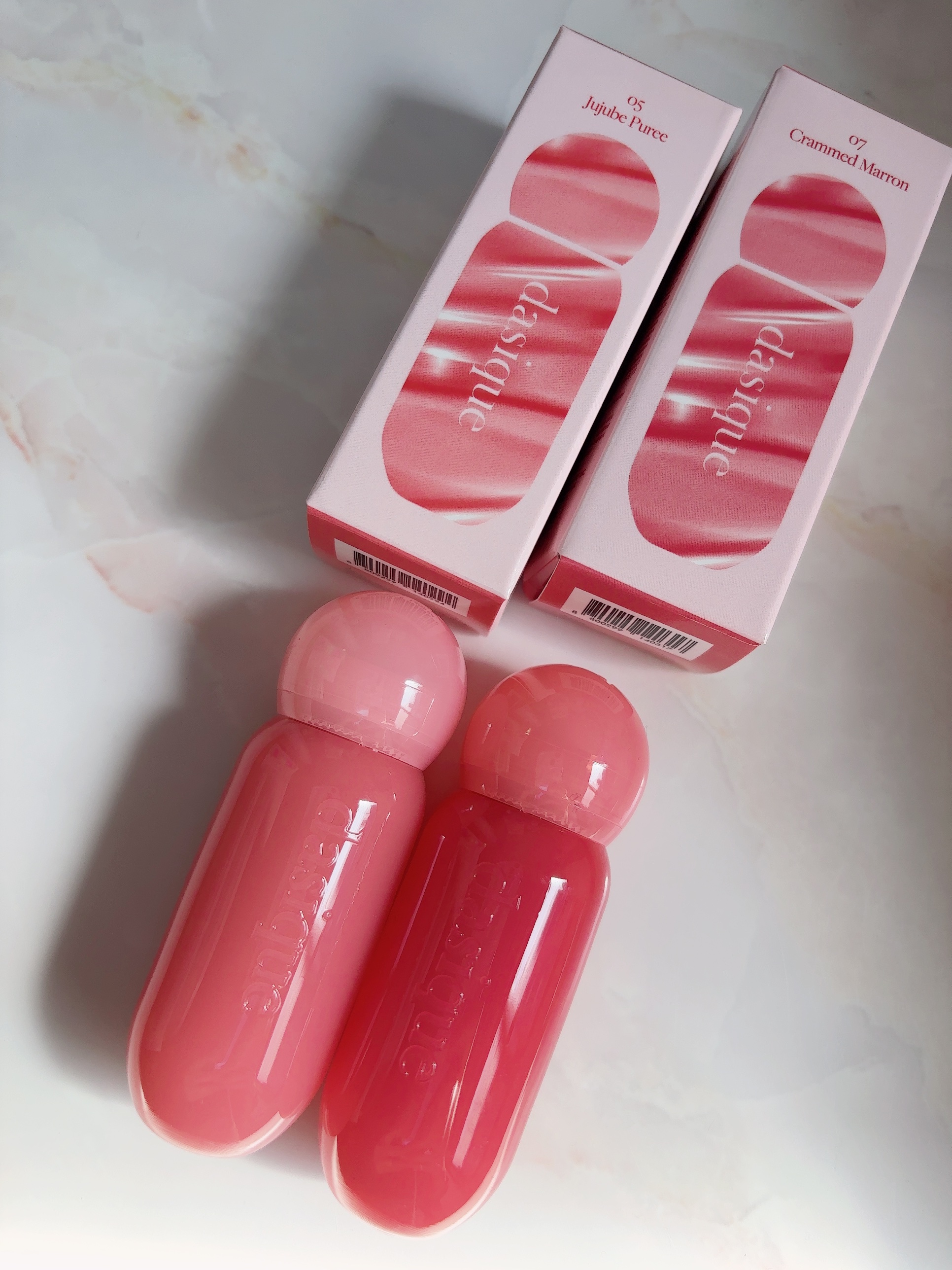 ジューシーデューイグロウティント 05 ジュジュブピューレ/dasique/リップティントを使ったクチコミ（2枚目）