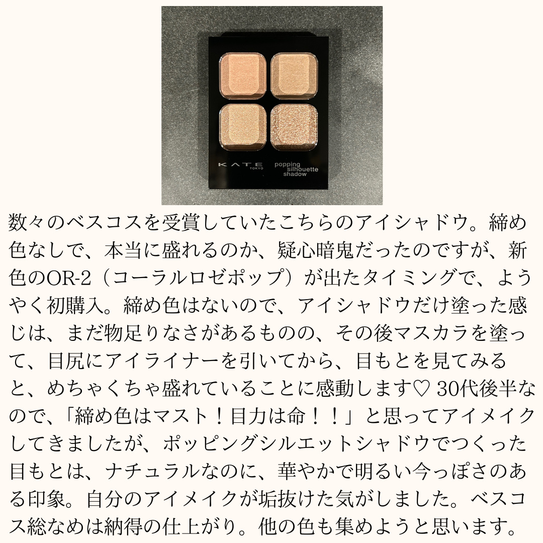 ケイト ポッピングシルエットシャドウ/KATE/アイシャドウパレットを使ったクチコミ（3枚目）