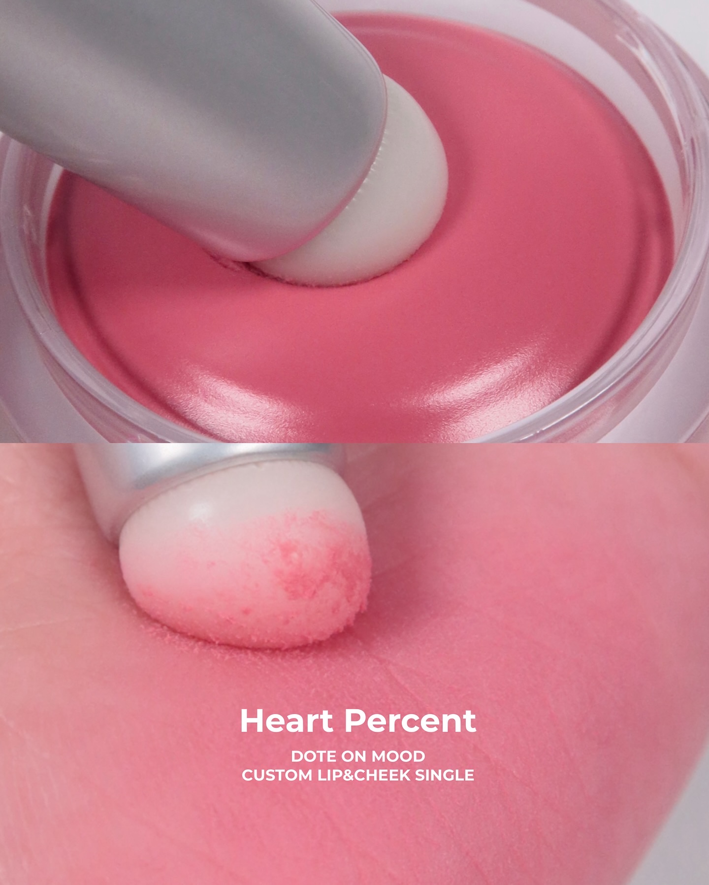 カスタムリップアンドチークシングル M07 プラムローズ/Heart Percent/ジェル・クリームチークを使ったクチコミ（3枚目）