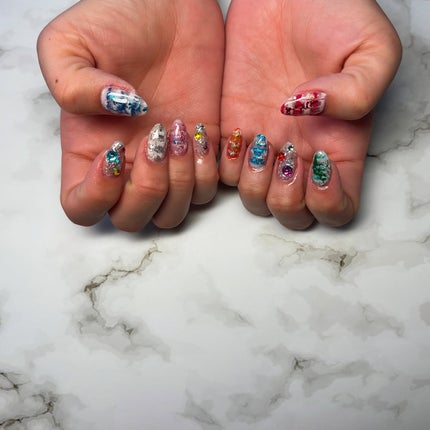 #ネイル,#ニュアンスネイル,#ジェルネイル,#ギャルネイル,#ネイル,#城陽ネイルのネイルデザイン