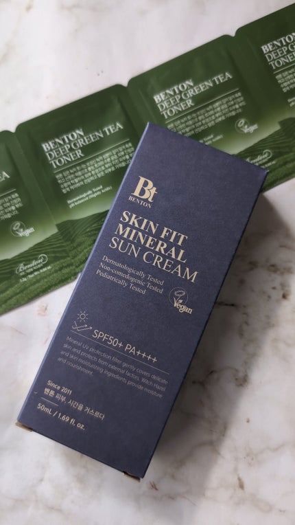 スキンフィットミネラルサンクリーム SPF50+/PA++++ 50mL/BENTON/日焼け止めクリームを使ったクチコミ(1枚目)