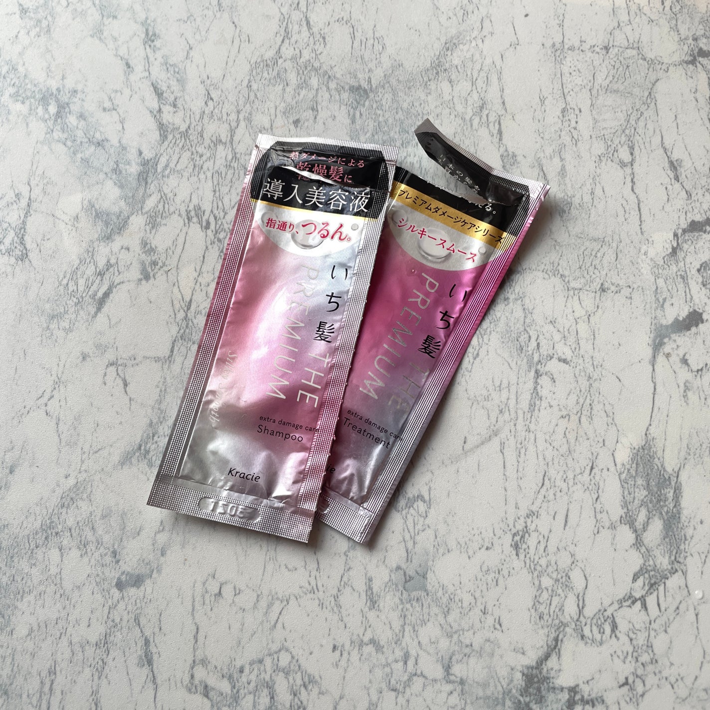 THE PREMIUM エクストラダメージケアシャンプー/トリートメント(シルキースムース)/いち髪/市販シャンプーを使ったクチコミ(1枚目)