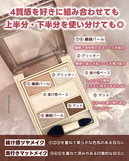 ダブル ムード アイズ/Visée/アイシャドウパレットを使ったクチコミ(3枚目)