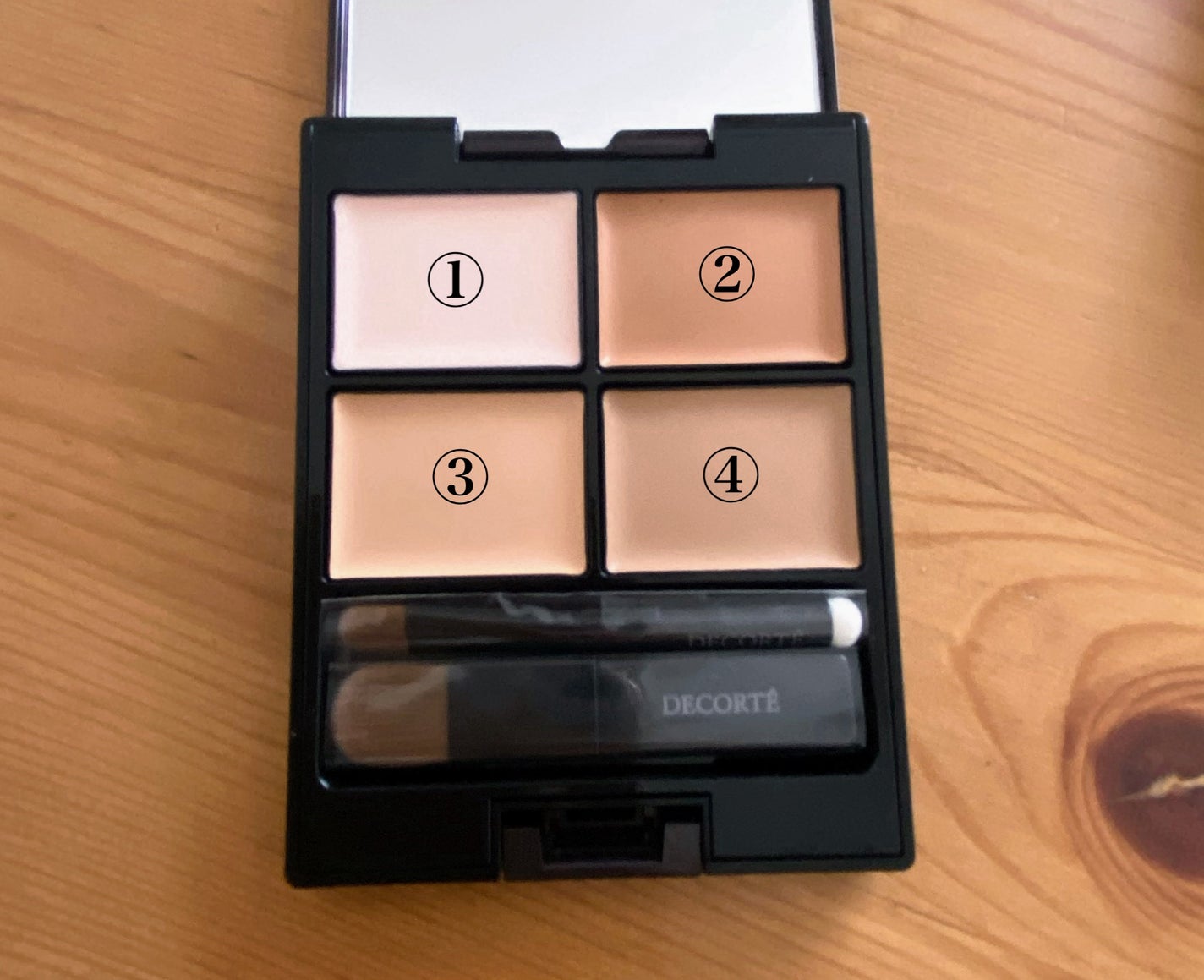 トーンパーフェクティング パレット/DECORTÉ/パレットコンシーラーを使ったクチコミ(2枚目)