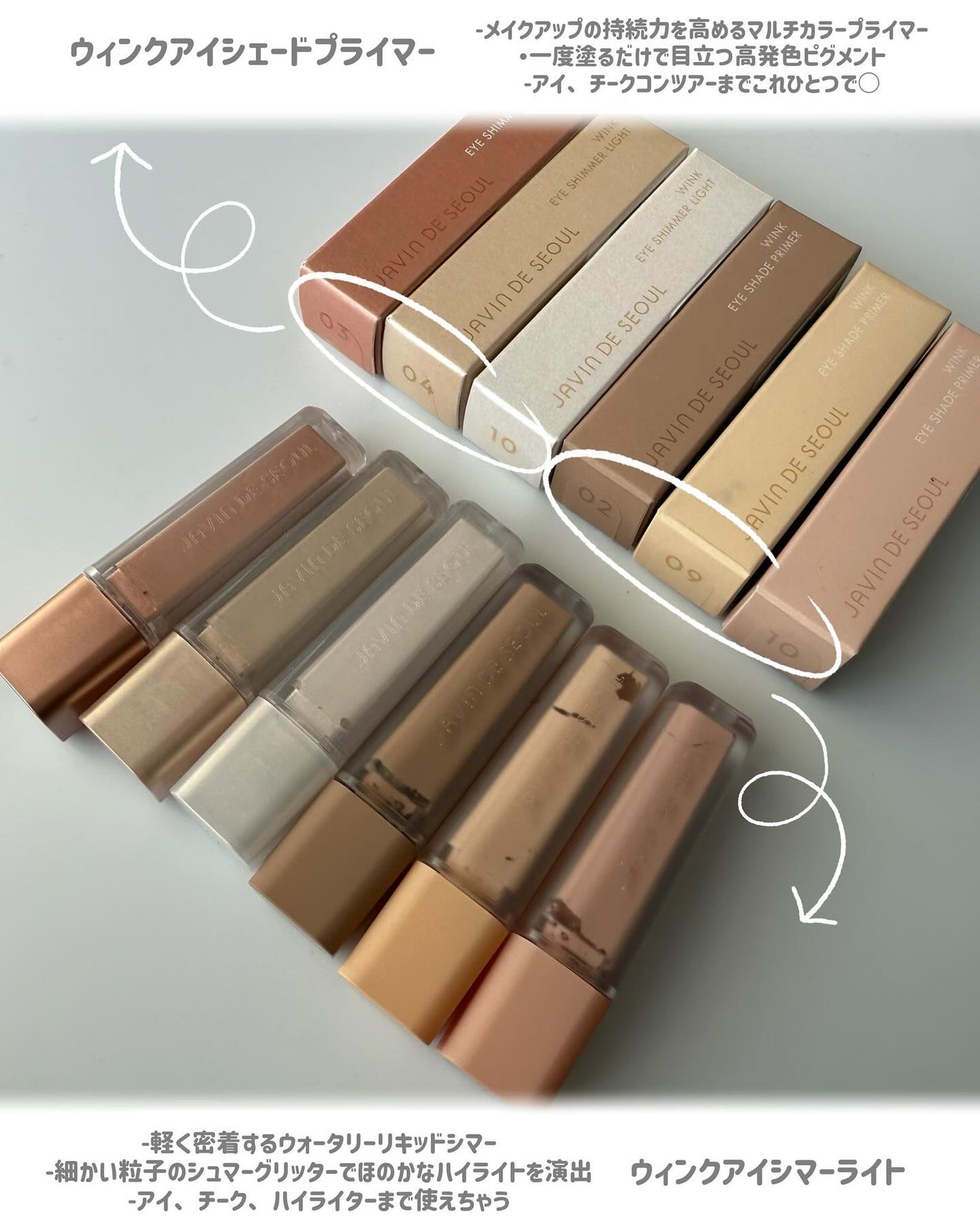 ウインク アイ シェード プライマー/Javin De Seoul/リキッドアイシャドウを使ったクチコミ(3枚目)