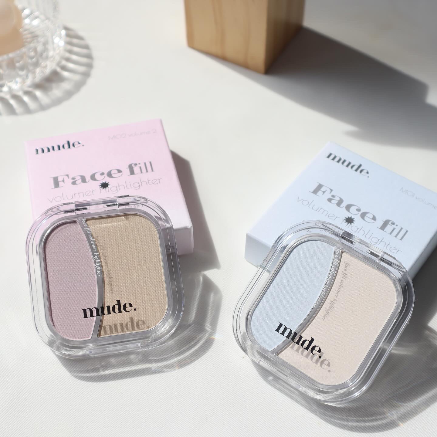 フェイスフィルボリューマーハイライター/mude./パウダーハイライトを使ったクチコミ（2枚目）