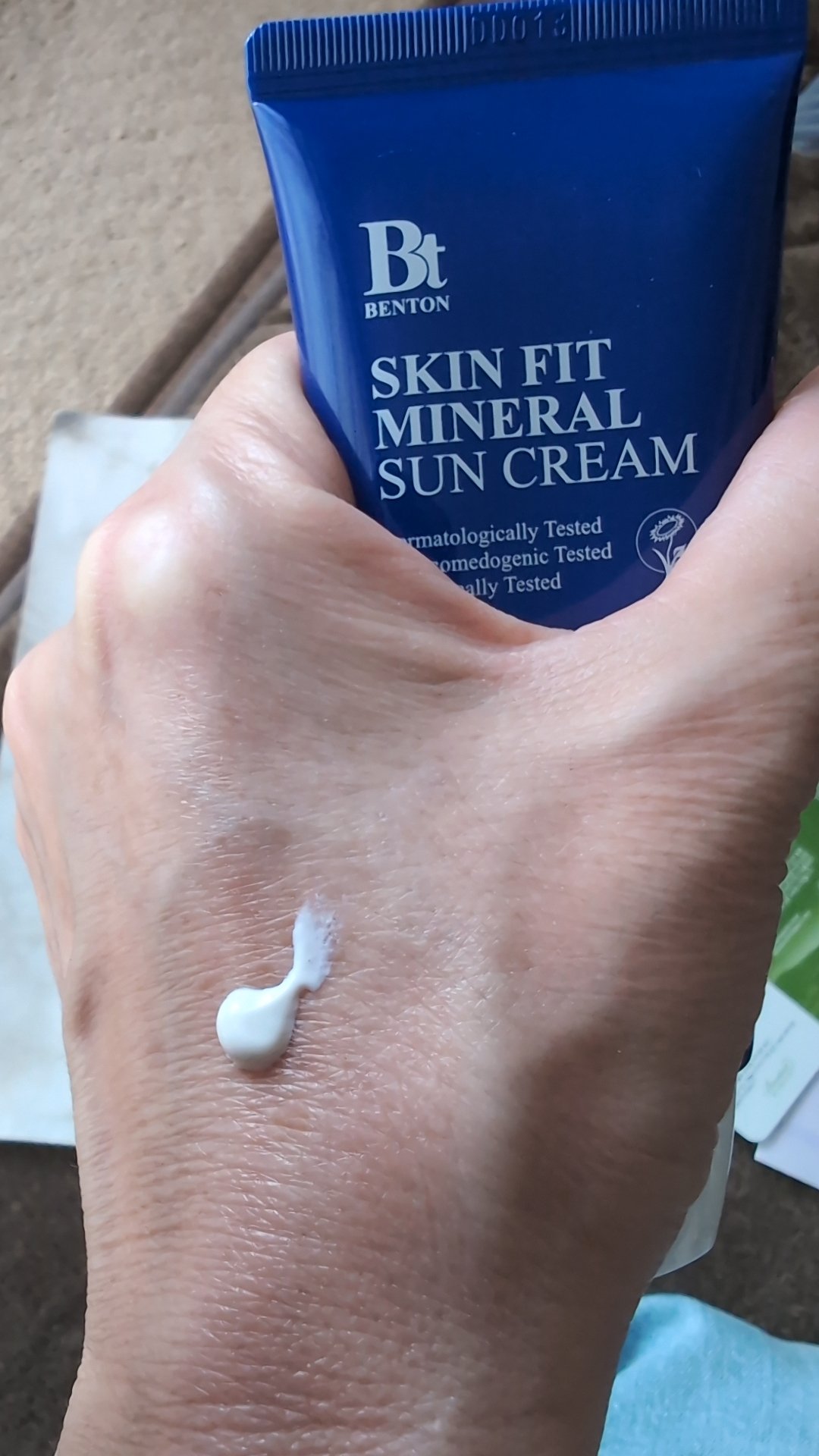 スキンフィットミネラルサンクリーム SPF50+/PA++++ 50mL/BENTON/日焼け止めクリームを使ったクチコミ（3枚目）