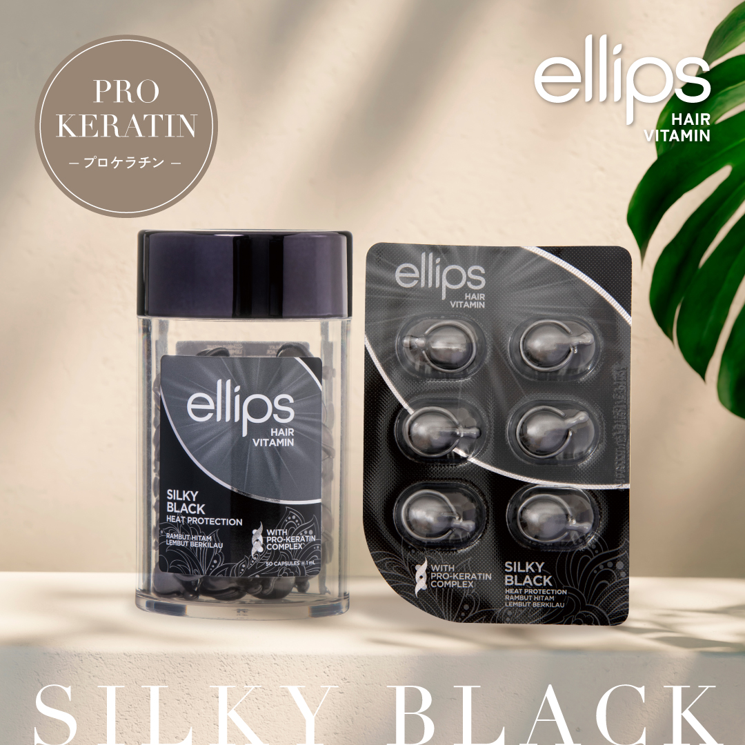 プロケラチン シルキーブラック/ellips/ヘアオイルを使ったクチコミ（1枚目）