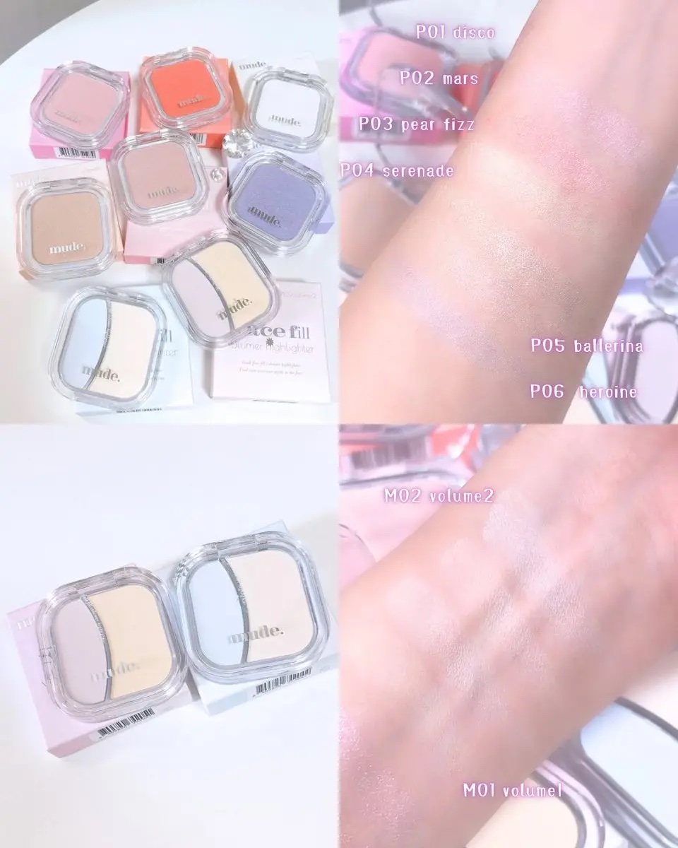 フェイスフィルボリューマーハイライター/mude/パウダーハイライトを使ったクチコミ（3枚目）