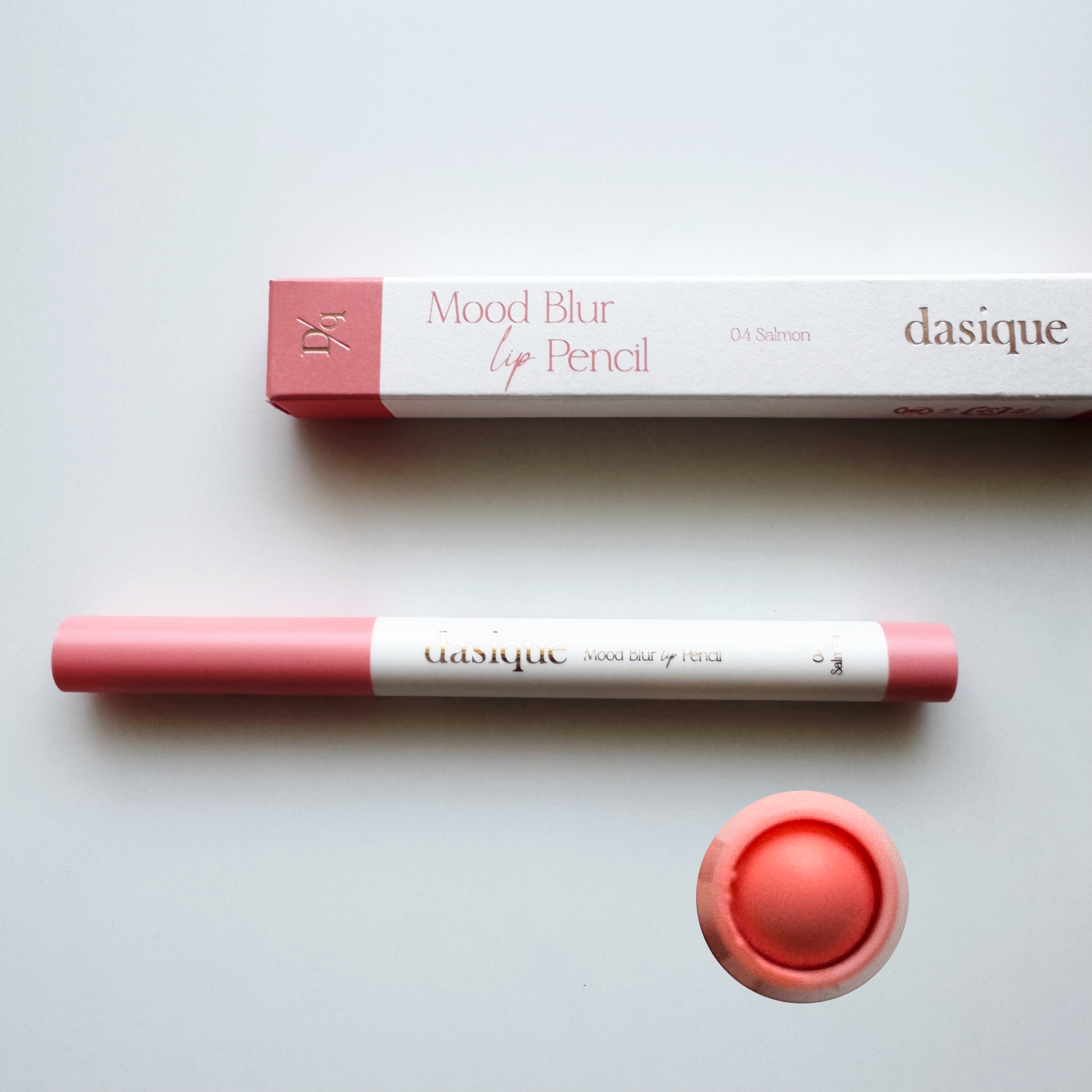 ムードブラーリップペンシル 04 サーモン/dasique/リップライナーを使ったクチコミ（1枚目）