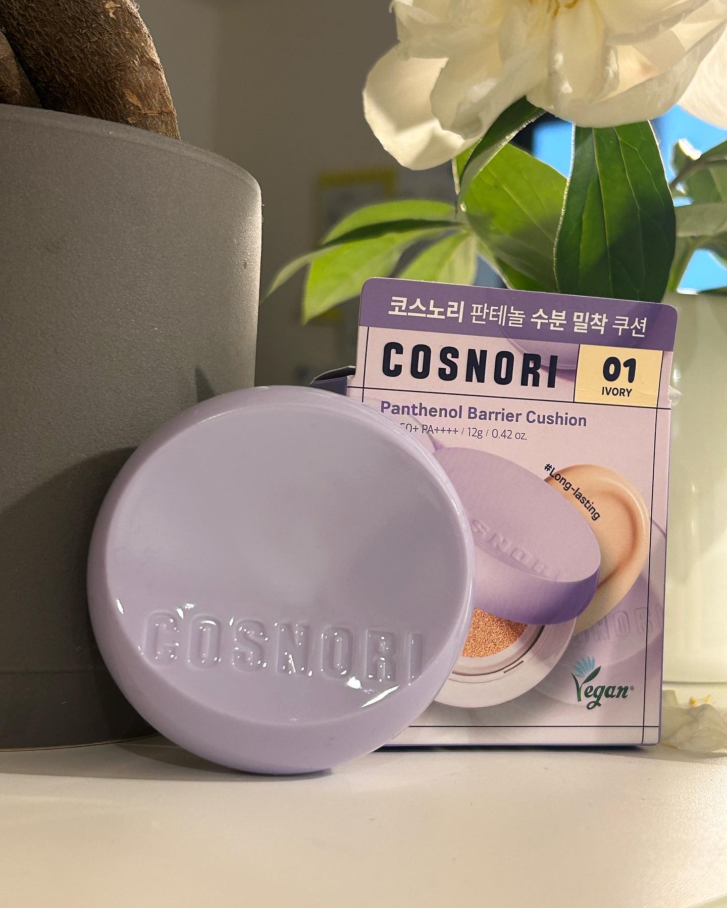 パンテノールバリアクッション/COSNORI/クッションファンデーションを使ったクチコミ（3枚目）