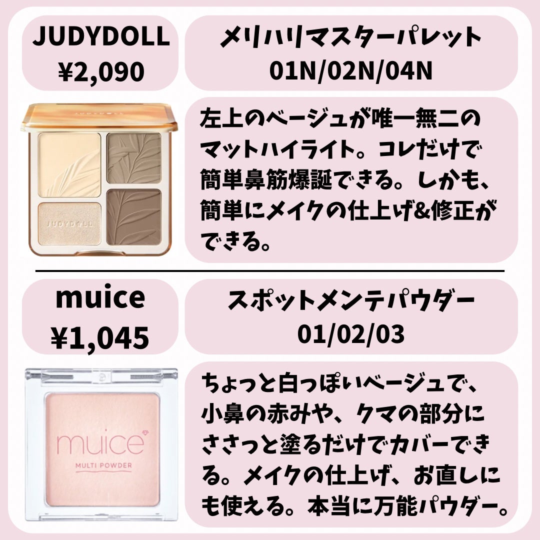 JUDYDOLL メリハリマスターパレット/JUDYDOLL/パウダーハイライトを使ったクチコミ(3枚目)