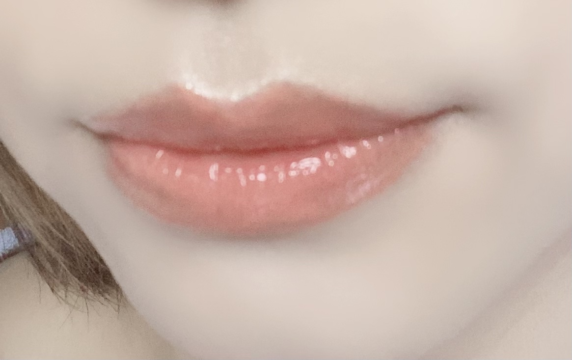 ウォーターグローメルティングバーム 02 ピーチジュース（Peach Juice）/INGA/口紅を使ったクチコミ（3枚目）