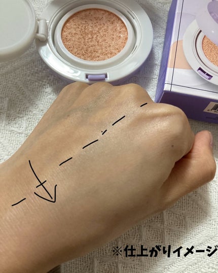 パンテノールバリアクッション/COSNORI/クッションファンデーションを使ったクチコミ(3枚目)