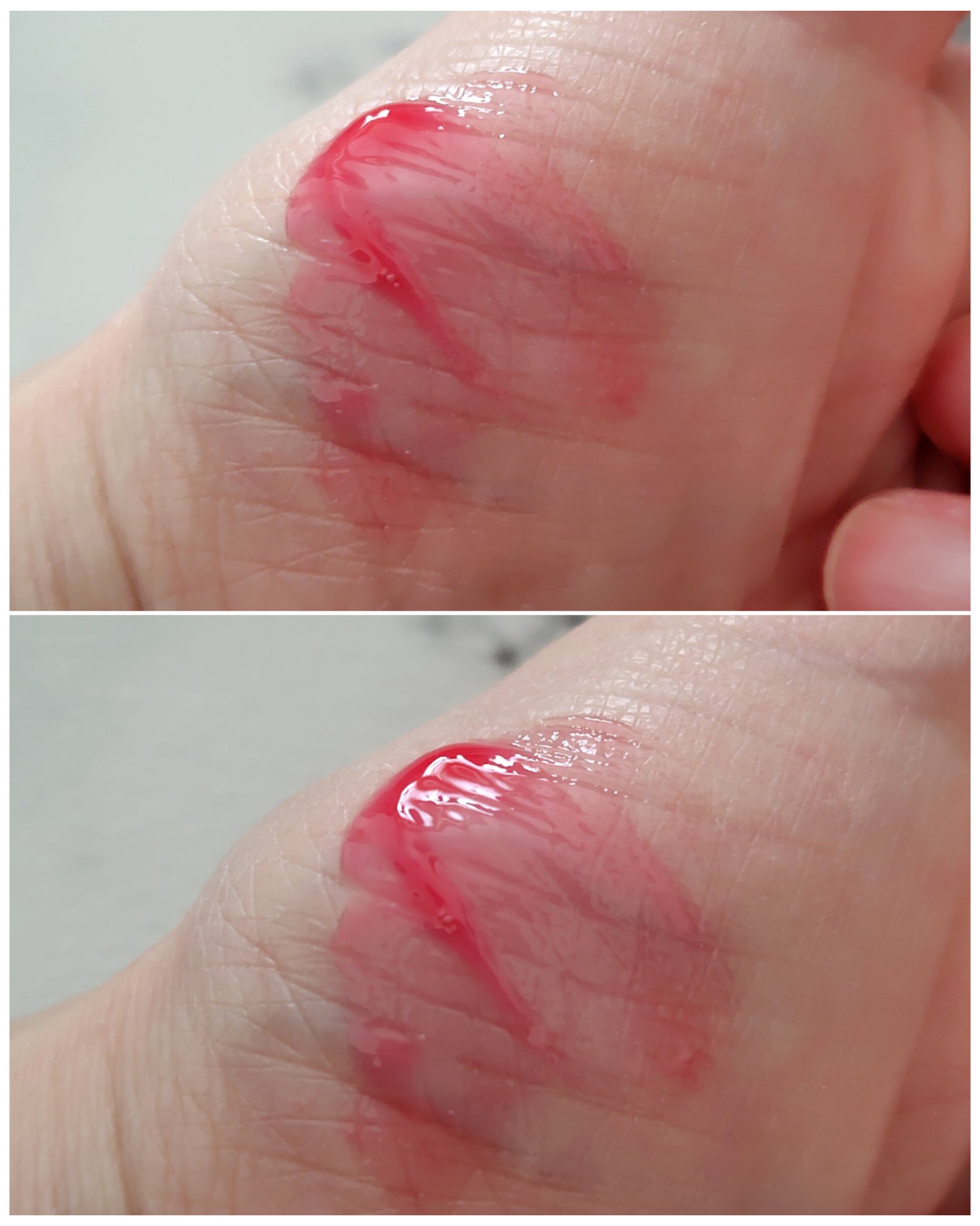 オーマイグロス リップオイル 004 ビビッドレッド(ザクロの香り)/リンメル ロンドン/リップグロスを使ったクチコミ（3枚目）