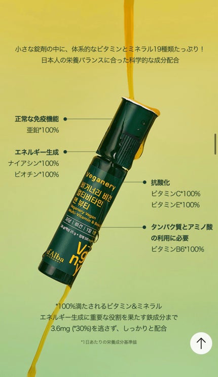 ヴィーガナリー マルチビタミン&ビューティー/ダルバ/美容サプリメントを使ったクチコミ(2枚目)