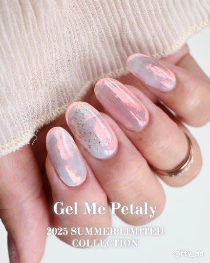 #セルフネイル,#夏ネイル,#ミラーネイルのネイルデザイン