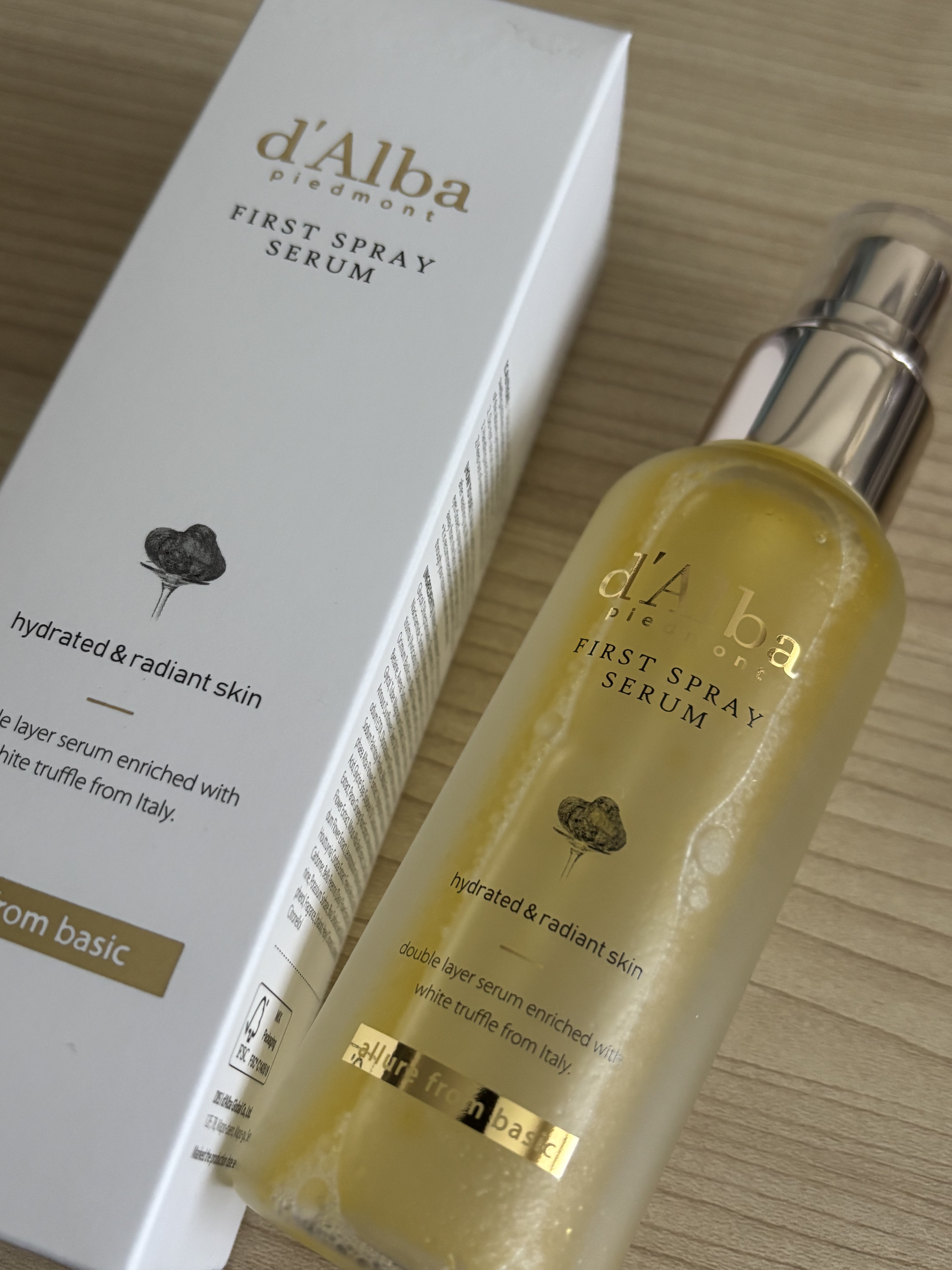 ダルバ ホワイトトリュフファーストスプレーセラム/ダルバ/ミスト状化粧水を使ったクチコミ（1枚目）