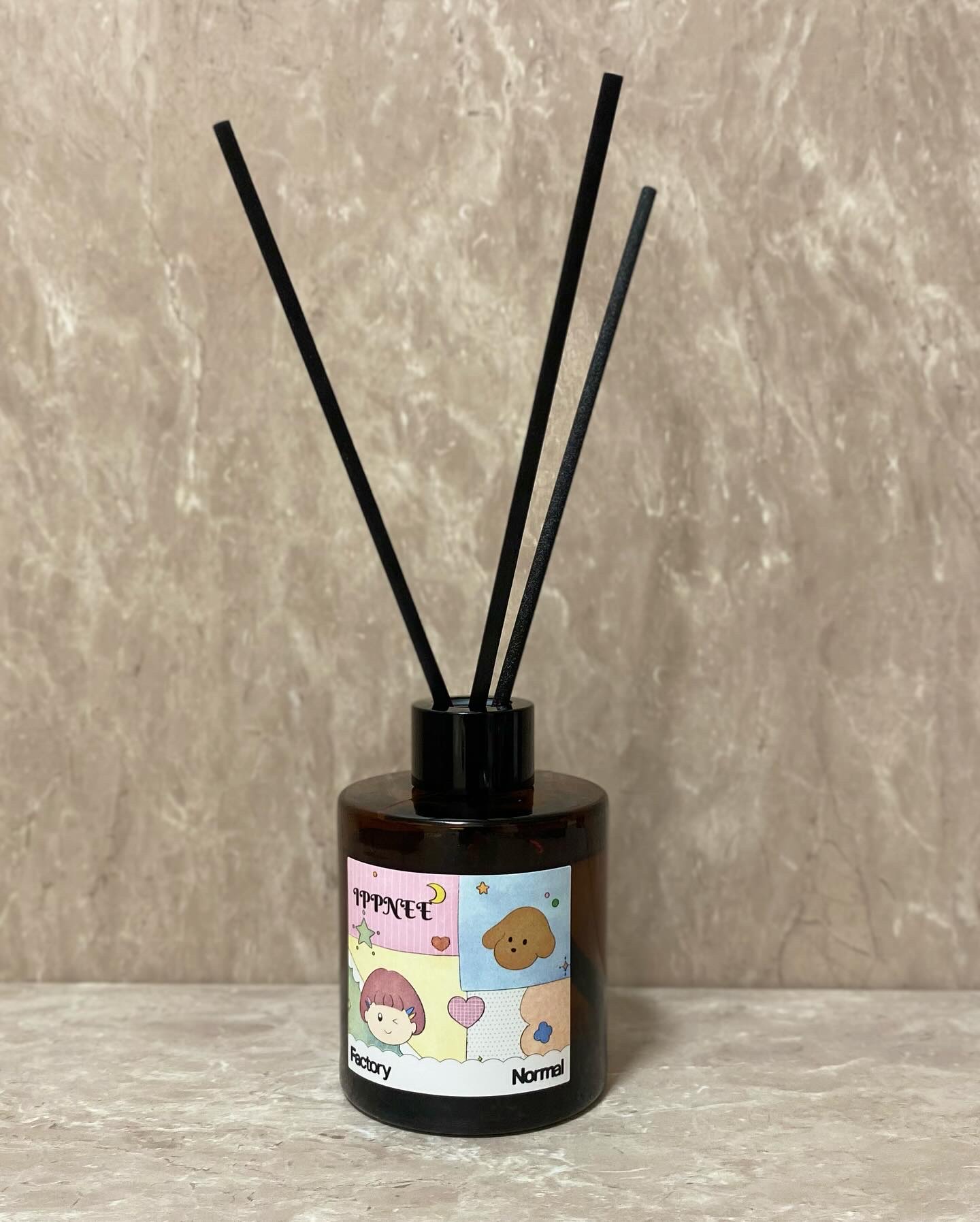 茶色い瓶 ウッド芯 キャンドル - Lavender Garden/Factory Normal/アロマキャンドルを使ったクチコミ（2枚目）