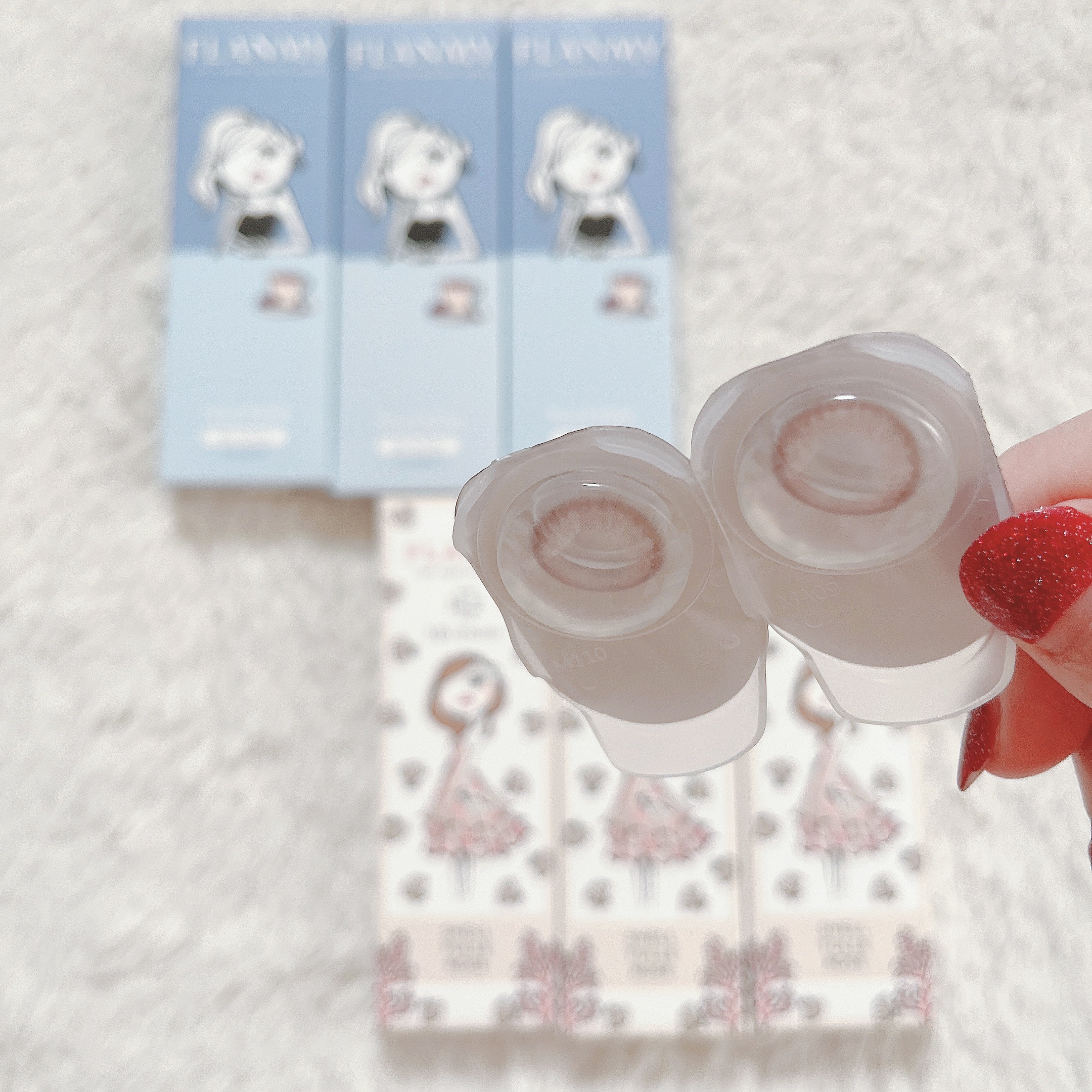 FLANMY 1day チュールロゼ※2024/12〜カラー名変更/FLANMY/ワンデー（１DAY）カラコンを使ったクチコミ（2枚目）