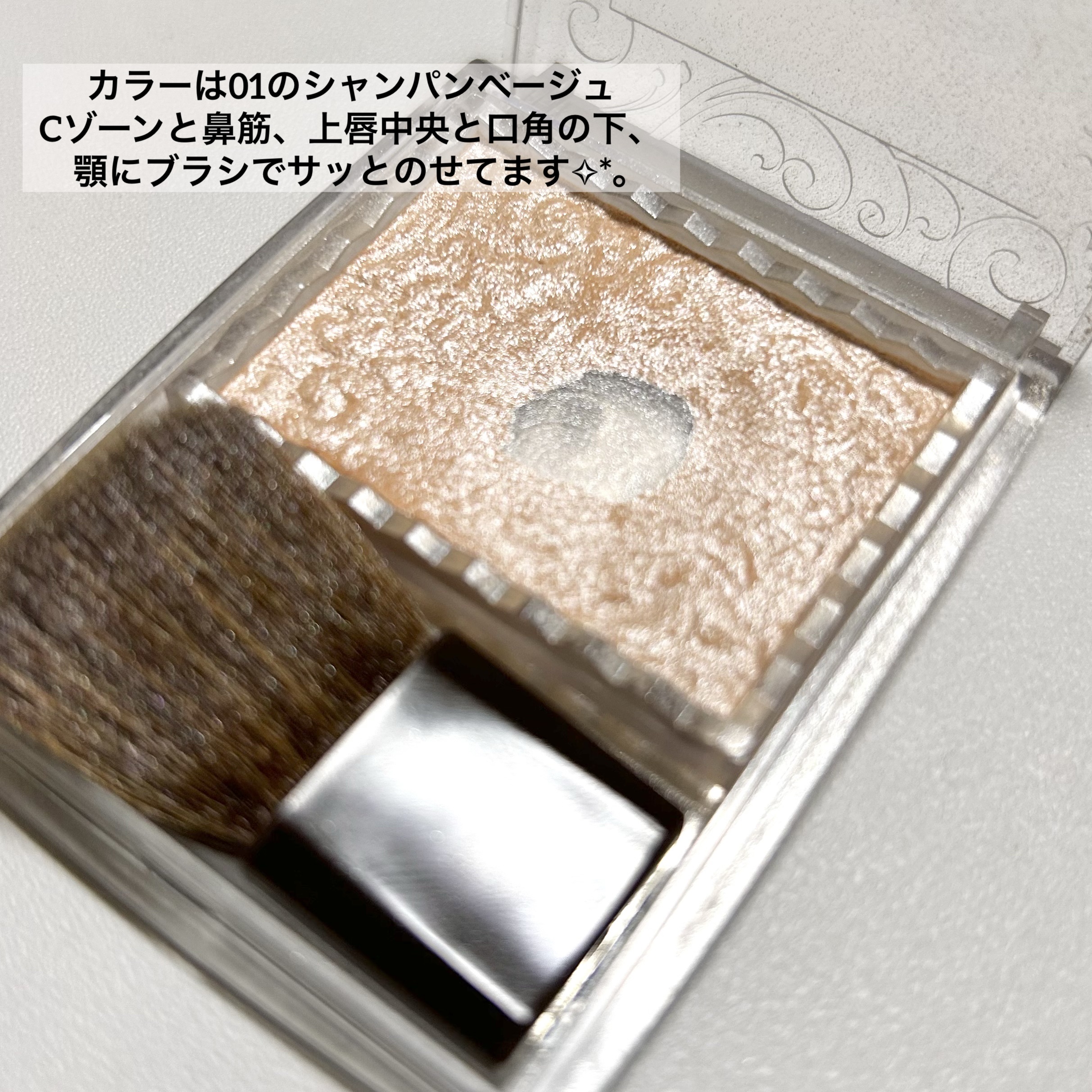 パールグロウハイライト/CEZANNE/パウダーハイライトを使ったクチコミ（2枚目）