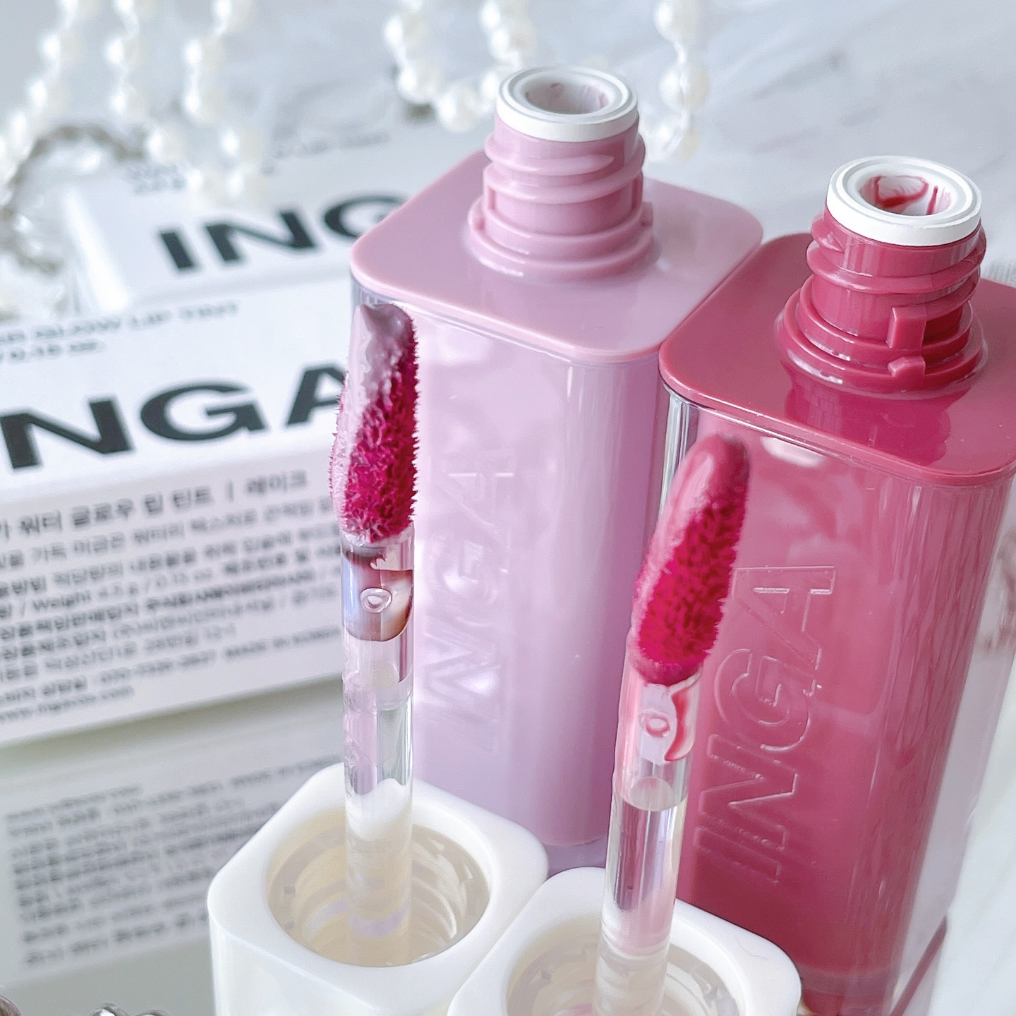 ウォーターグローリップティント/INGA/リップティントを使ったクチコミ（3枚目）