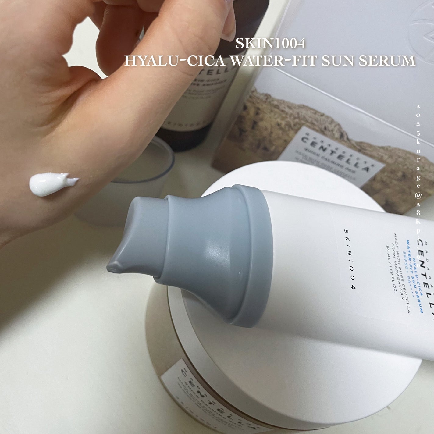 ヒアルーシカ ウォーターフィット サンセラム/SKIN1004/日焼け止めローションを使ったクチコミ(1枚目)