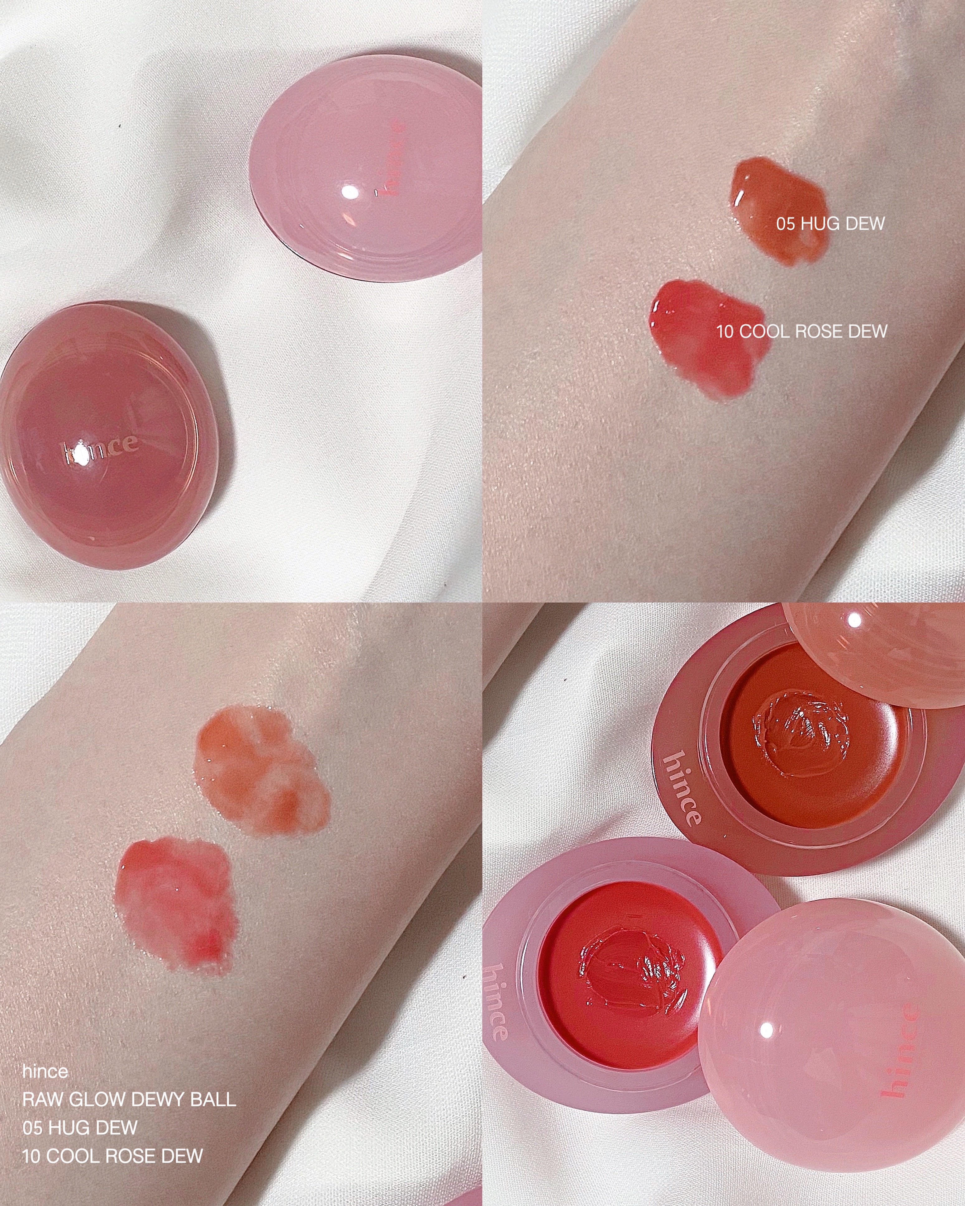 ロウグロウデューイーボール 10 クールローズデュー/hince/リップバームを使ったクチコミ（1枚目）