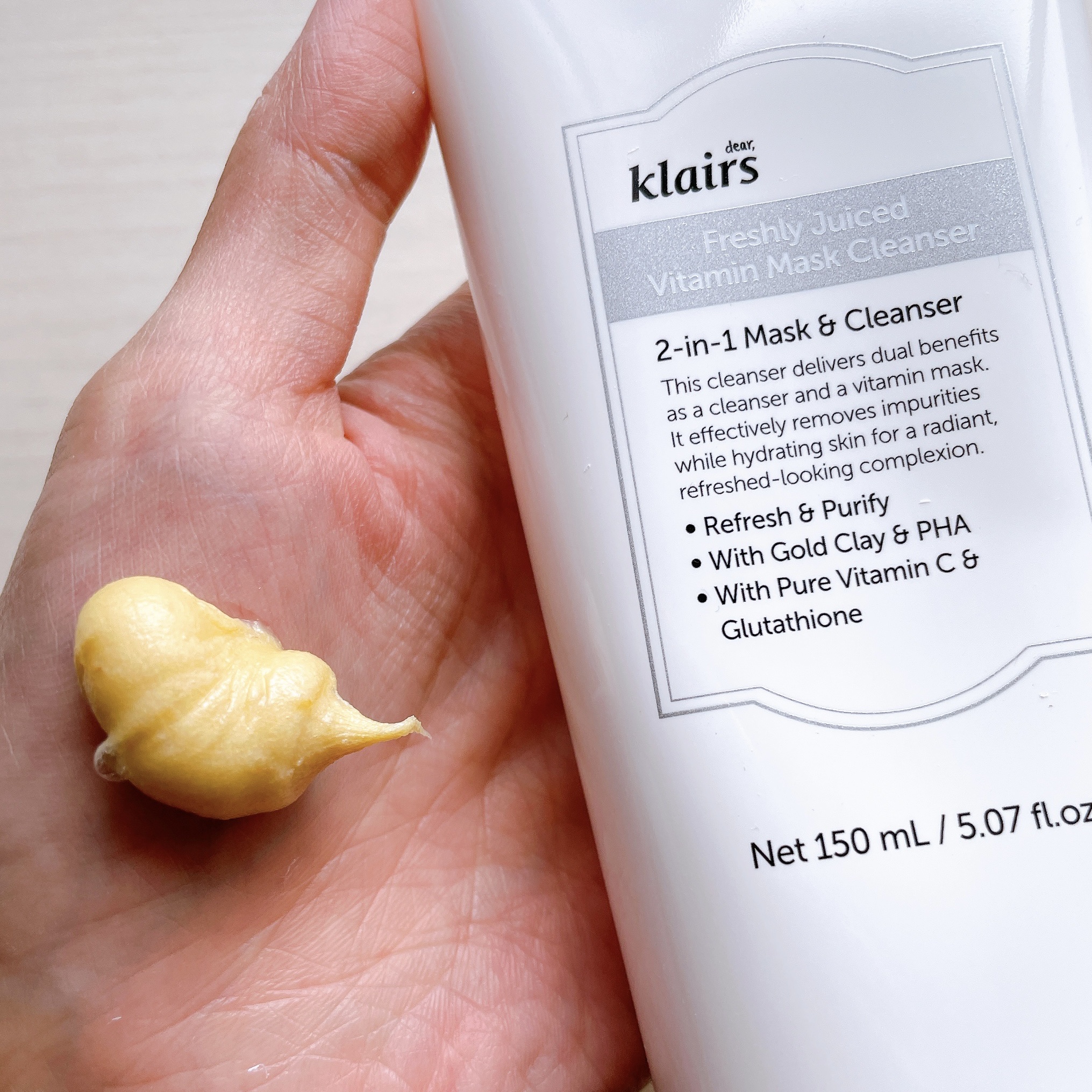 ヒアルビタグルパッククレンザー/Klairs/洗顔フォームを使ったクチコミ（2枚目）