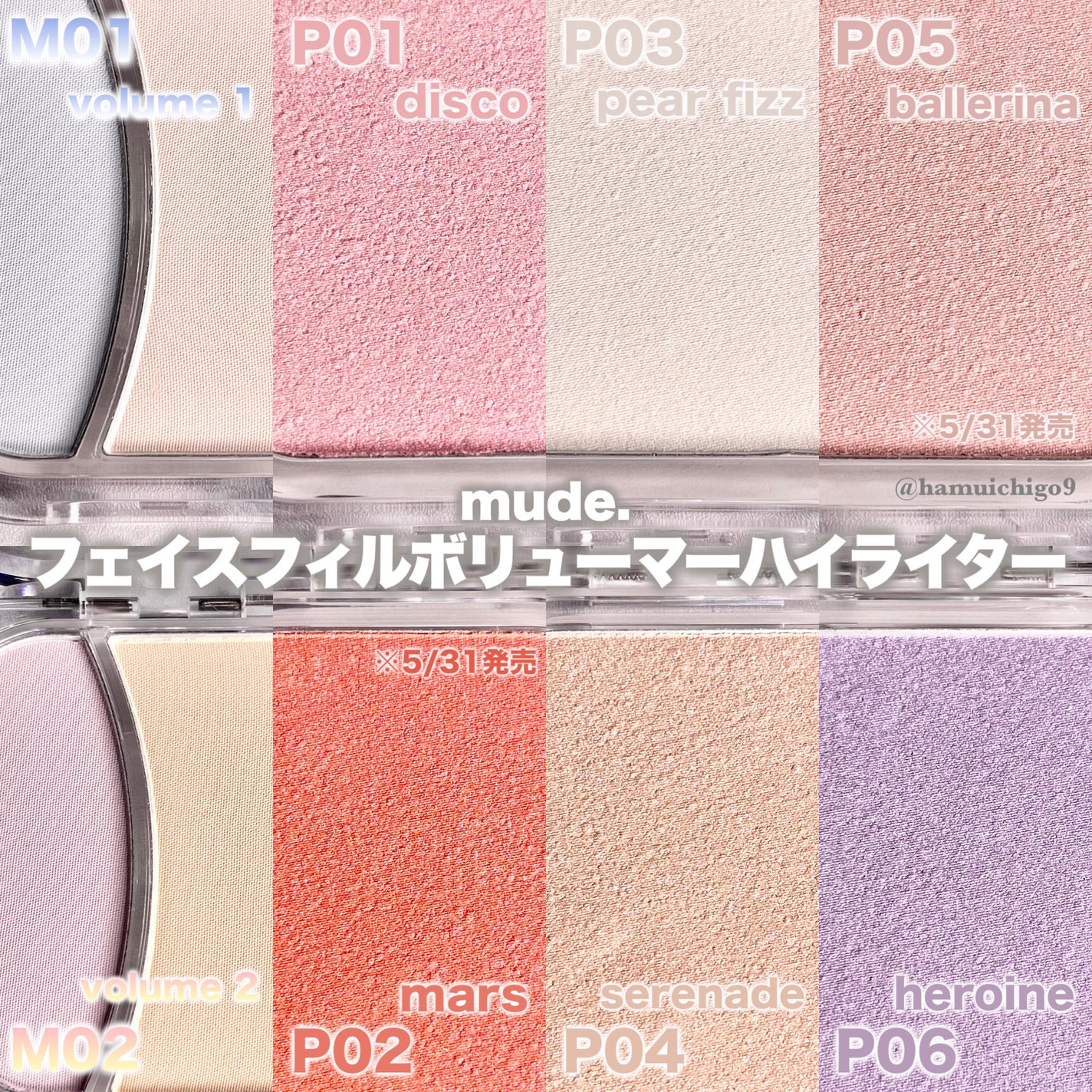 フェイスフィルボリューマーハイライター/mude/パウダーハイライトを使ったクチコミ(2枚目)