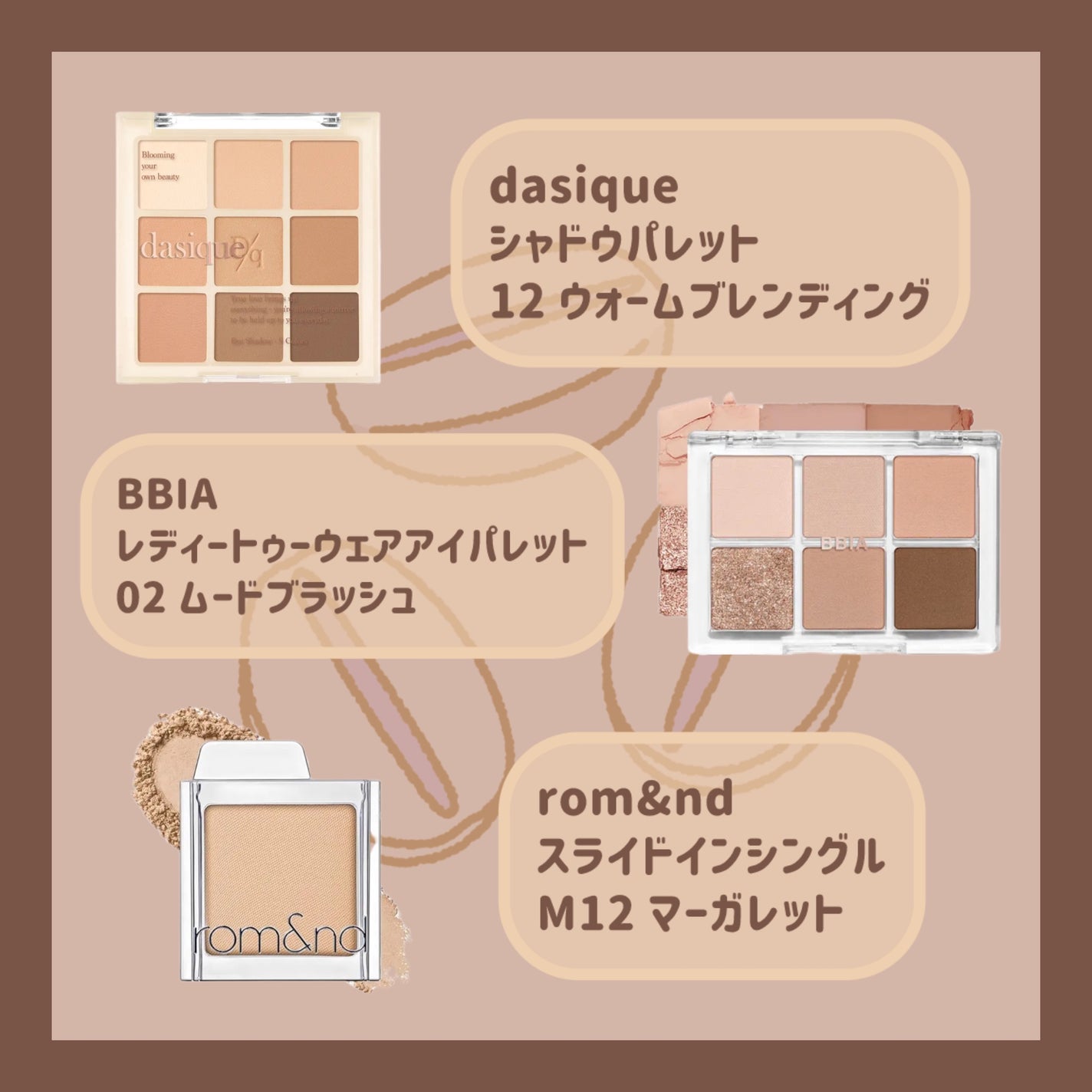 ベターザンアイズ/rom&nd/アイシャドウパレットを使ったクチコミ(5枚目)