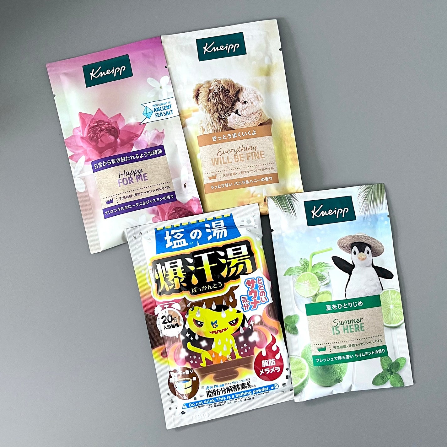 バスソルト ハッピーフォーミー ロータス&ジャスミンの香り/クナイプ/無機塩系入浴剤を使ったクチコミ(3枚目)