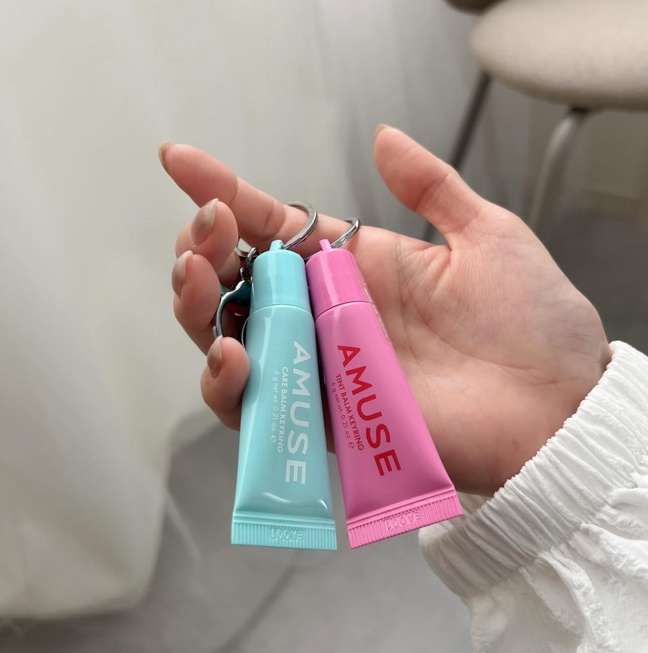 ケア/ティントバームキーリング/AMUSE/リップグロスを使ったクチコミ（1枚目）