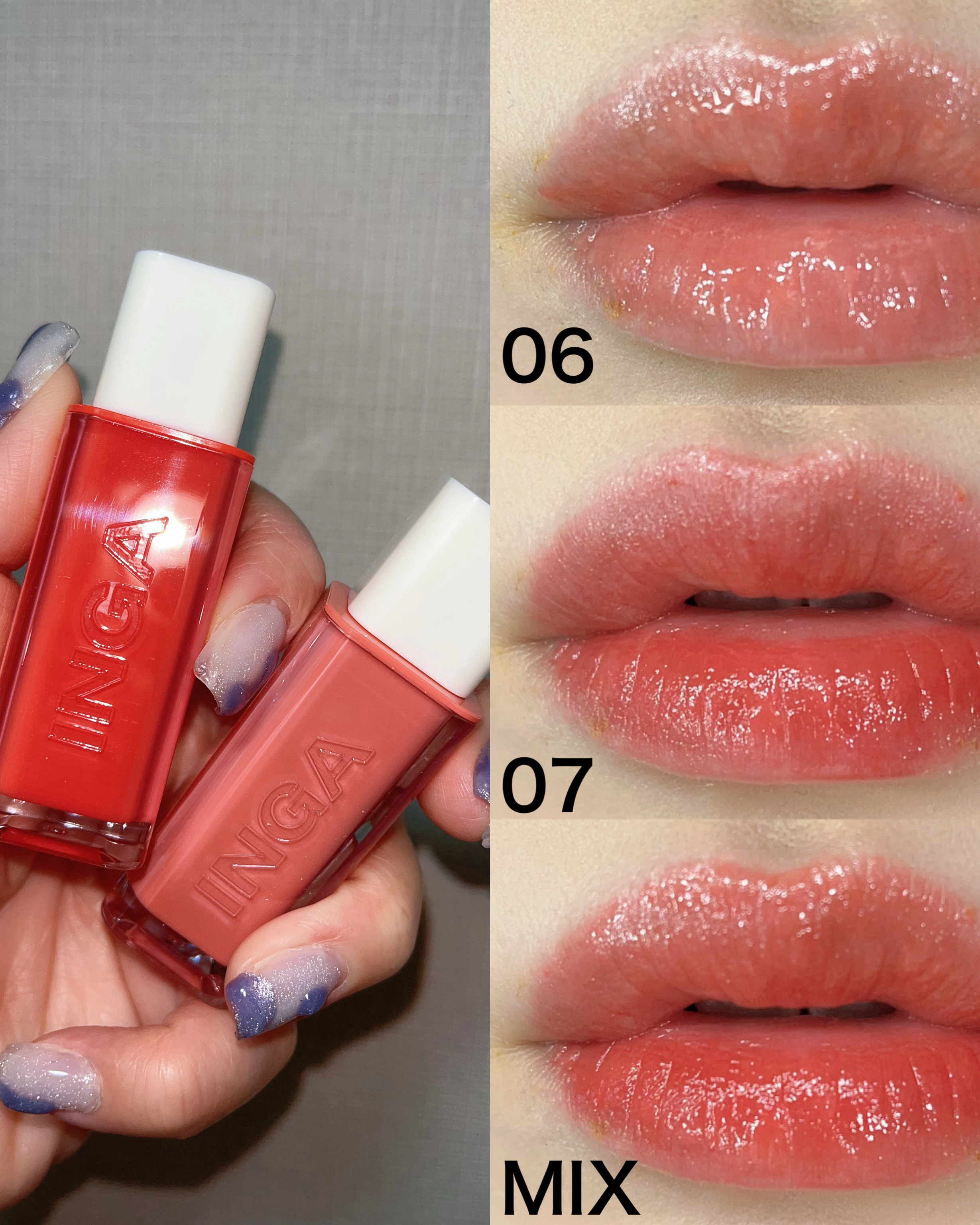 ウォーターグローリップティント/INGA/リップティントを使ったクチコミ（2枚目）