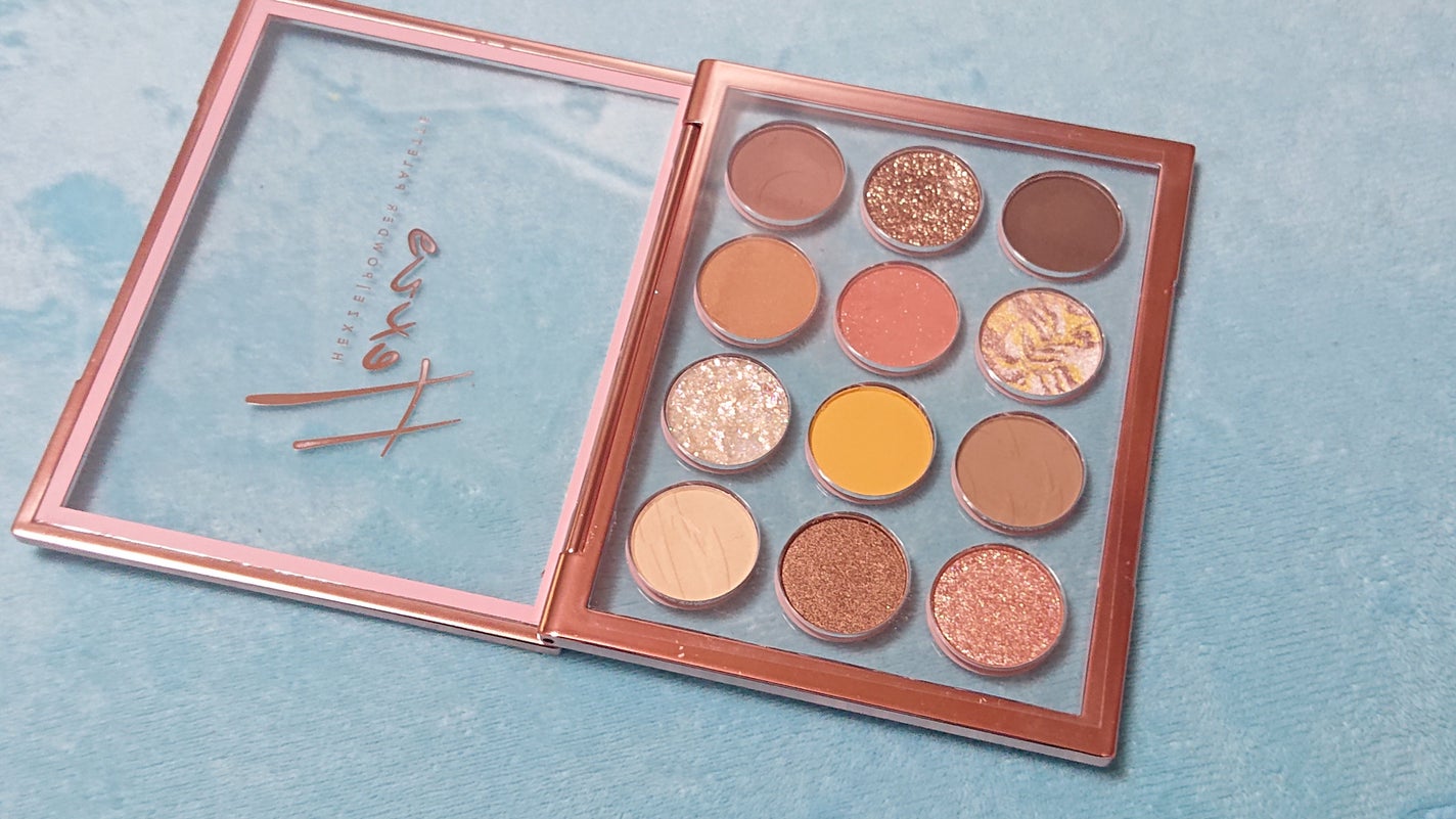 Hexze 12色 アイシャドウパレット プロアイ パレット アイプランナーパレット メイクパレット 高発色/HEXZE(ヘックスゼ)/アイシャドウパレットを使ったクチコミ(1枚目)