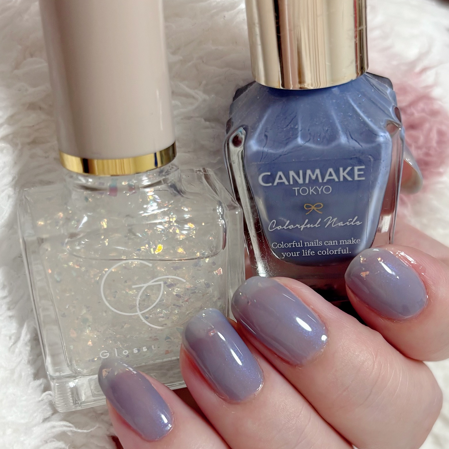 グロッシーコート ガーデンプリズム（限定色）/スキューズミー/オールインワンネイルを使ったクチコミ（1枚目）