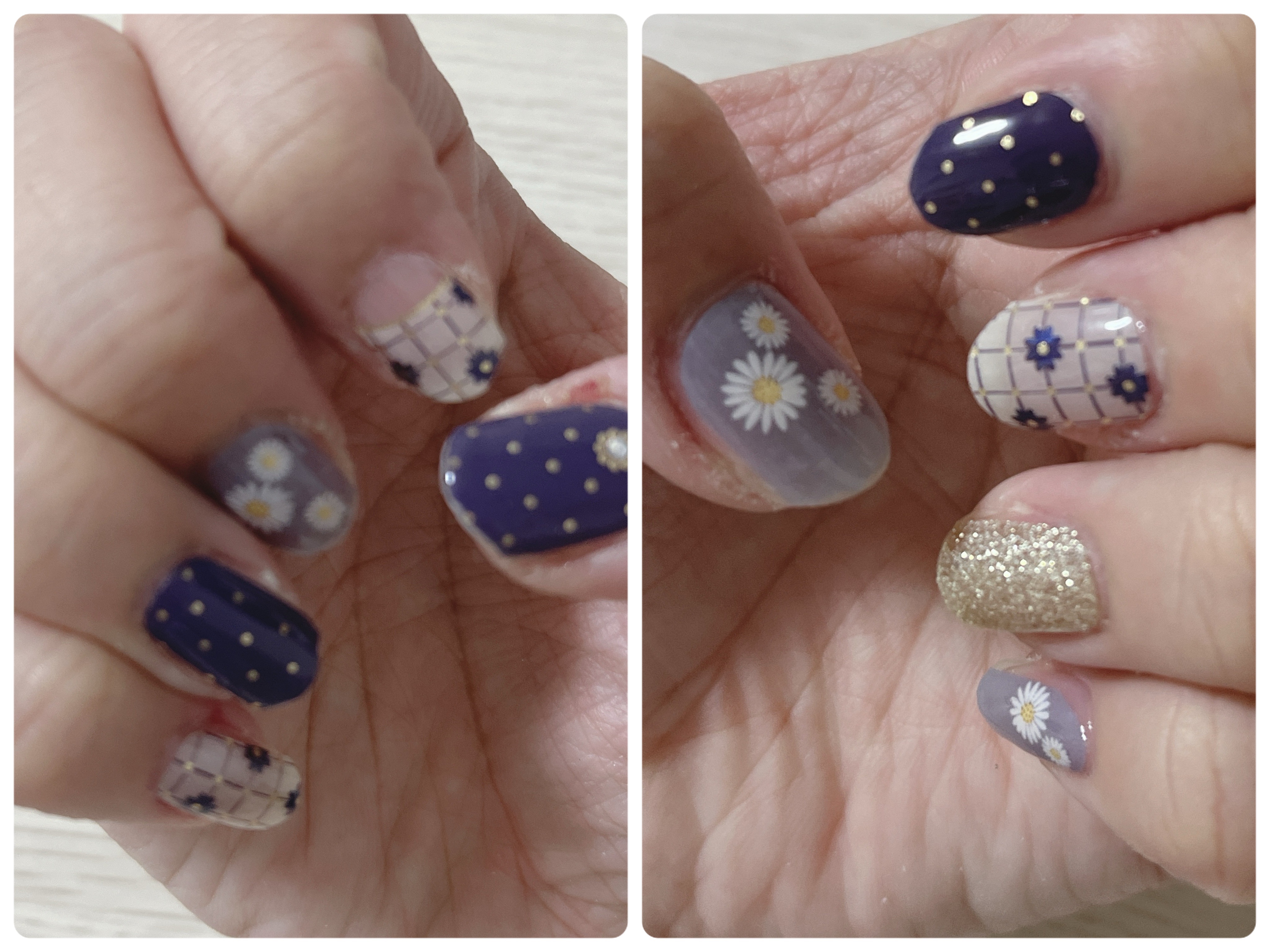 貼るジェルネイル/セリア/ネイルシールを使ったクチコミ（1枚目）