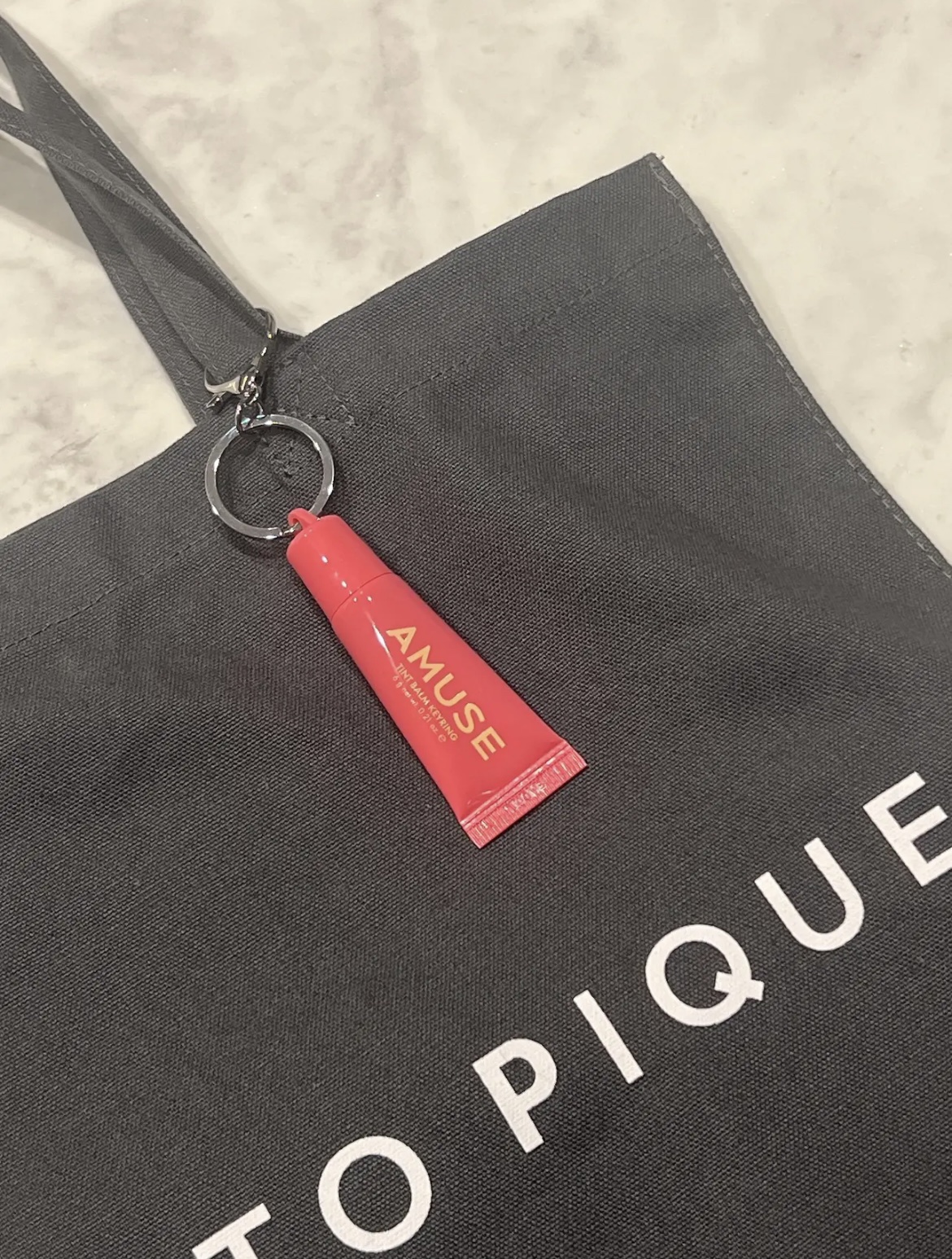 ケア/ティントバームキーリング 05 ローズミー/AMUSE/リップグロスを使ったクチコミ（2枚目）