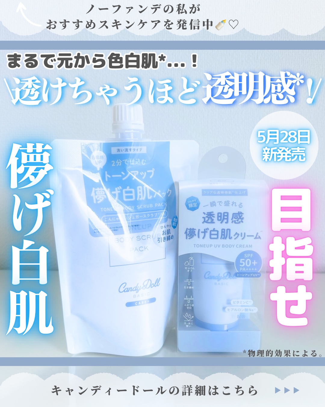 トーンアップスクラブパックB/CandyDoll/ボディスクラブを使ったクチコミ（1枚目）
