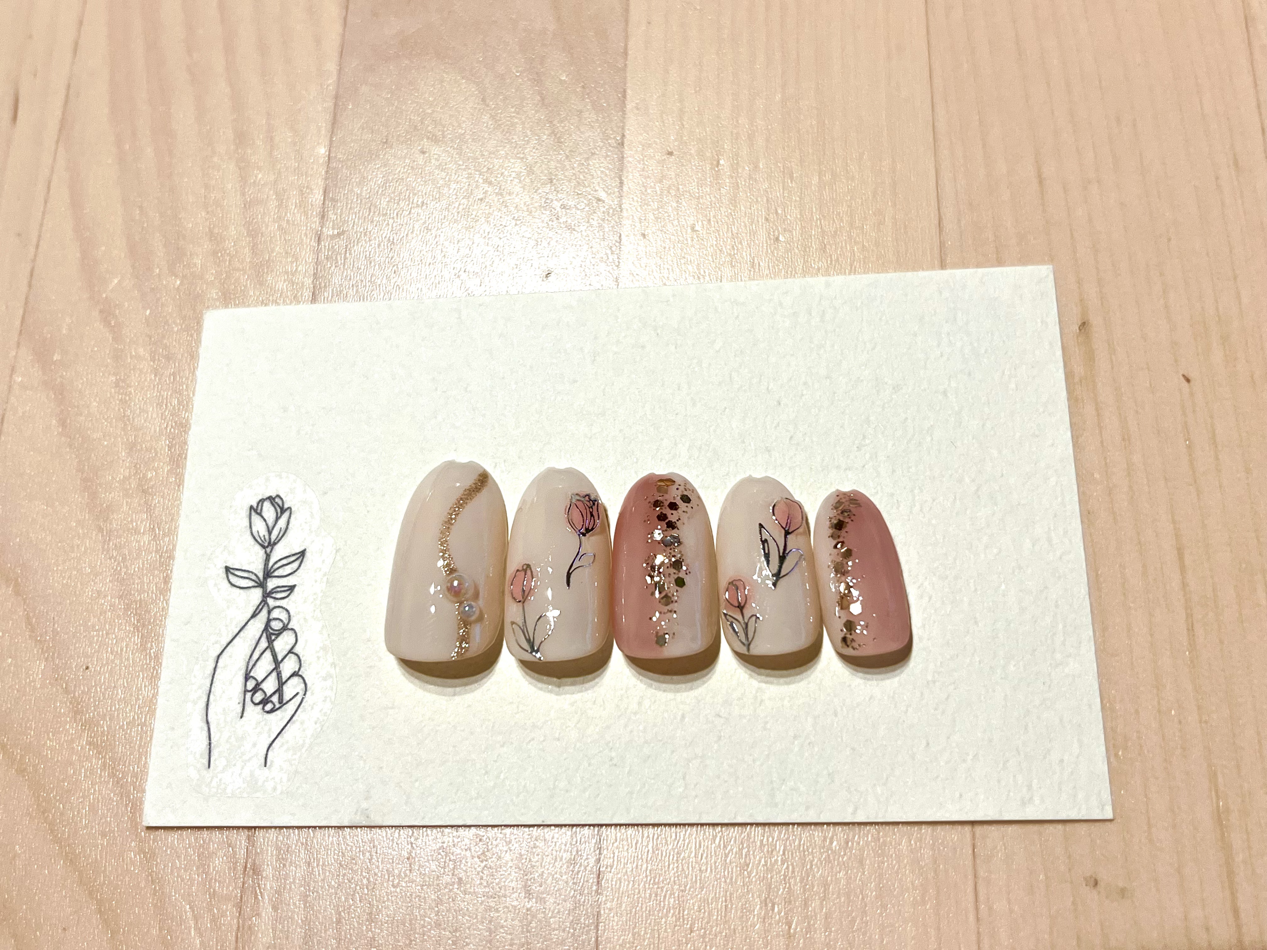 ネイルシール/DAISO/ネイルシールを使ったクチコミ（1枚目）