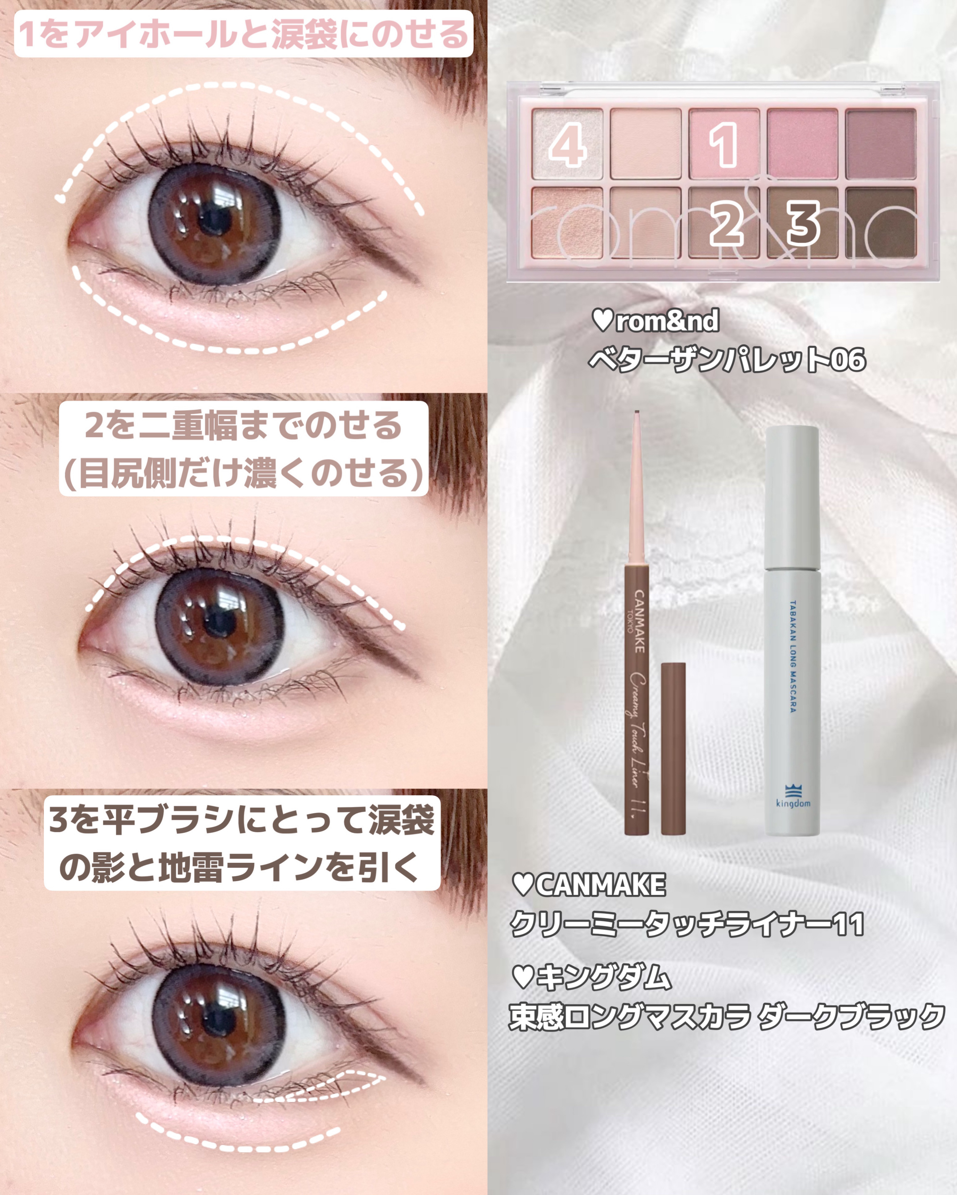 クリーミータッチライナー/キャンメイク/ジェルアイライナーを使ったクチコミ（3枚目）