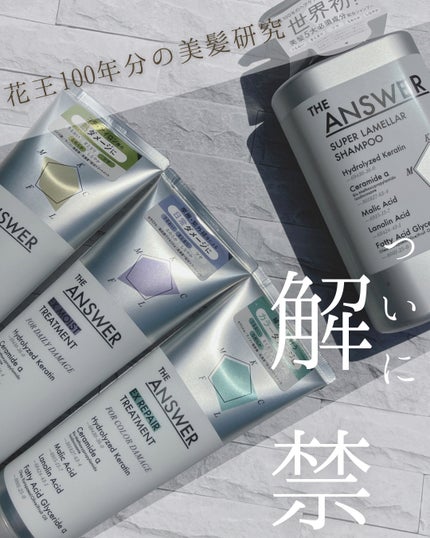 THE ANSWER EXリペアトリートメント FOR COLOR DAMAGE/THE ANSWER/洗い流すヘアトリートメントを使ったクチコミ(1枚目)