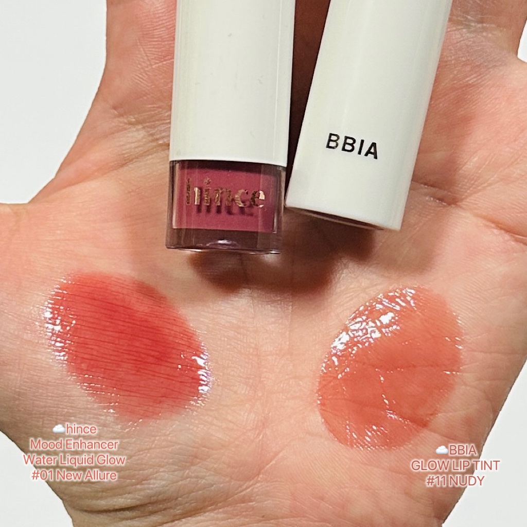 ムードインハンサーウォーターリキッドグロウ/hince/口紅を使ったクチコミ（2枚目）