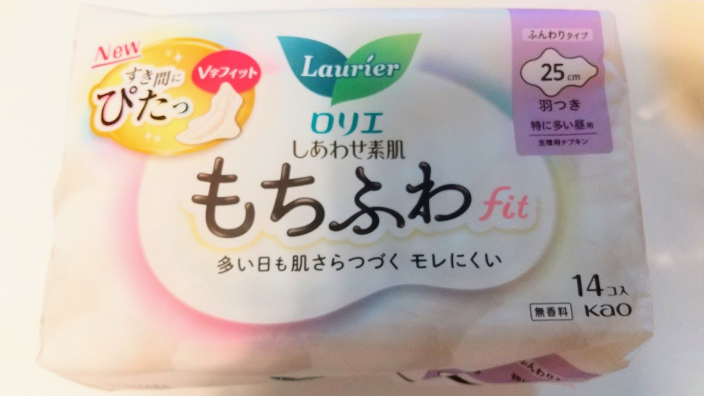 ロリエ もちふわ fit 25cm 羽つき 14コ入 (医薬部外品 )/ロリエ/ナプキンを使ったクチコミ(1枚目)