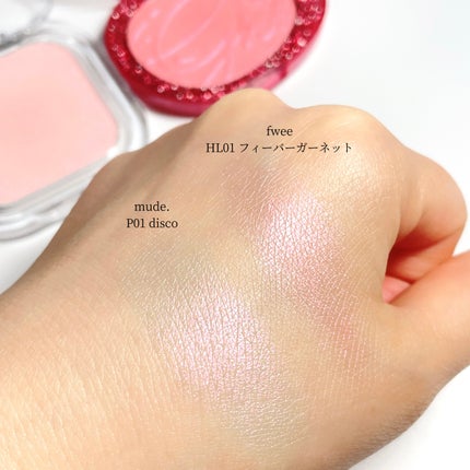 フィー グリッツストーンハイライター/fwee/パウダーハイライトを使ったクチコミ(2枚目)
