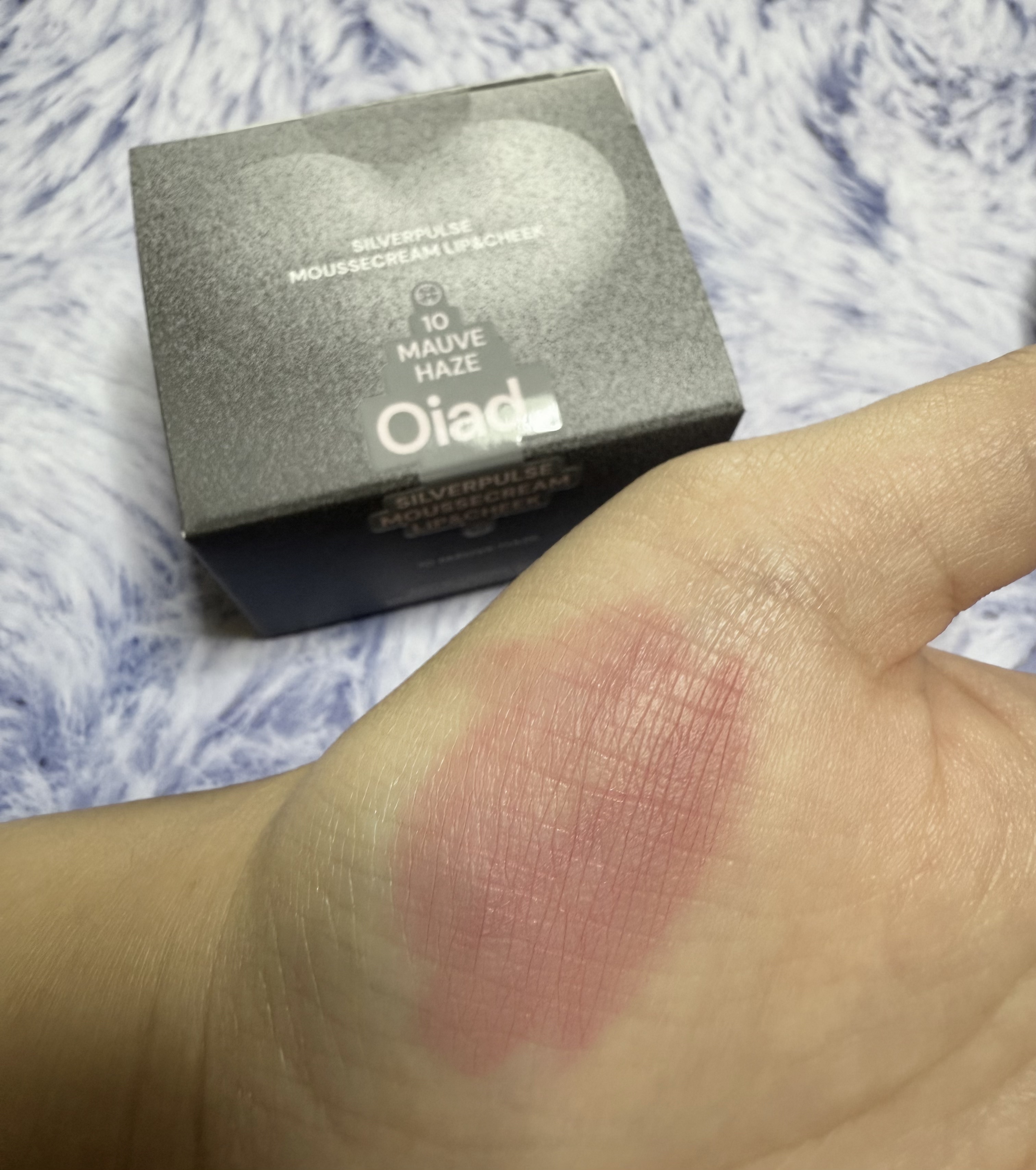 シルバーパース ムースクリーム リップ＆チーク 10 モーブヘイズ/oiad/ジェル・クリームチークを使ったクチコミ（2枚目）