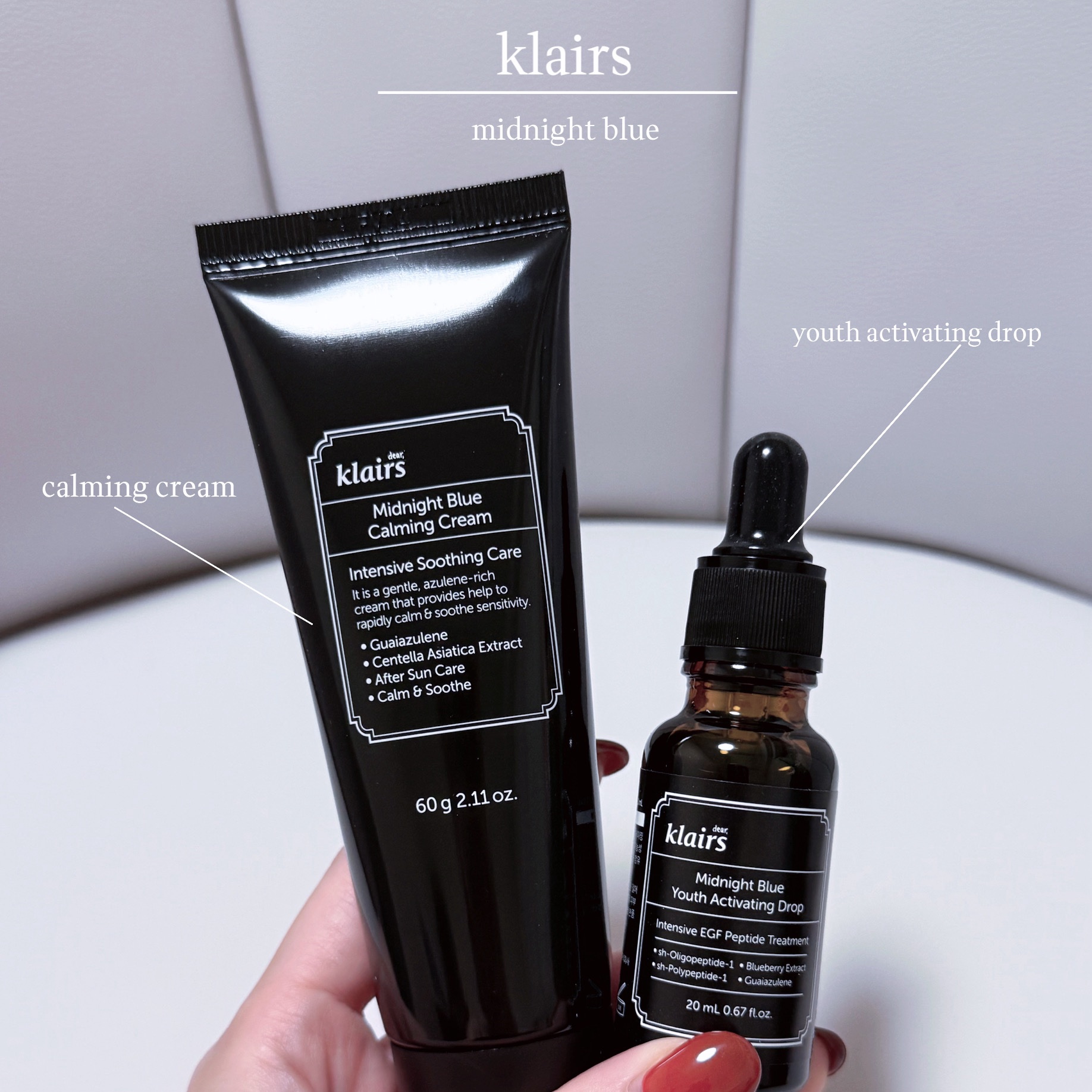 ミッドナイトブルーユースアクティベーティングドロップ(20ml)/Klairs/美容液を使ったクチコミ（1枚目）