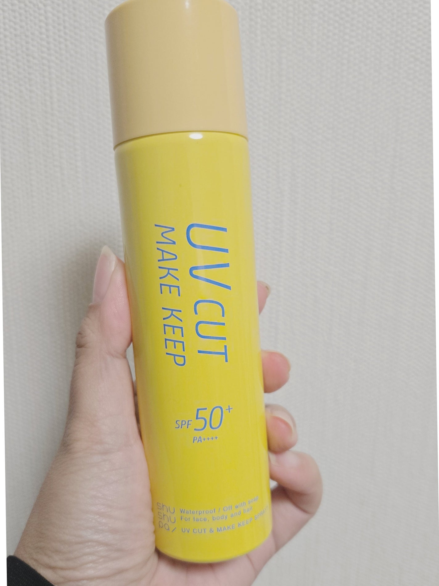 UVカット&メイクキープスプレー+ /shushupa!/日焼け止めミスト・スプレーを使ったクチコミ(1枚目)