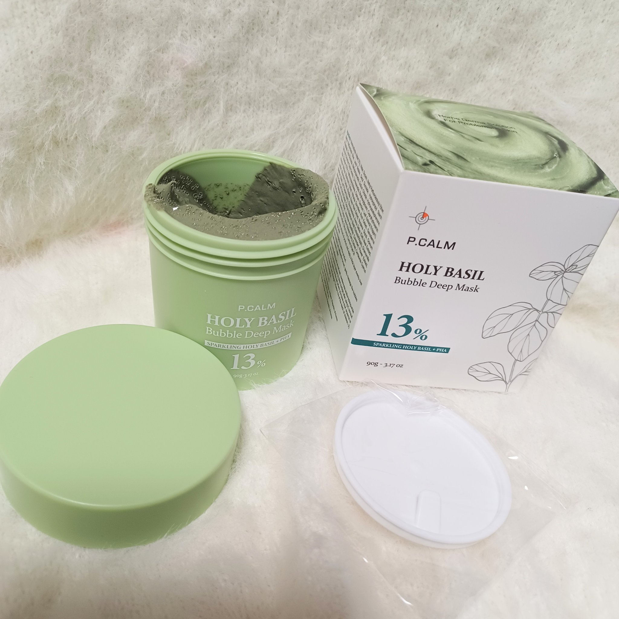 ホーリーバジル炭酸バブルパック/P.CALM/洗い流すパック・マスクを使ったクチコミ（1枚目）